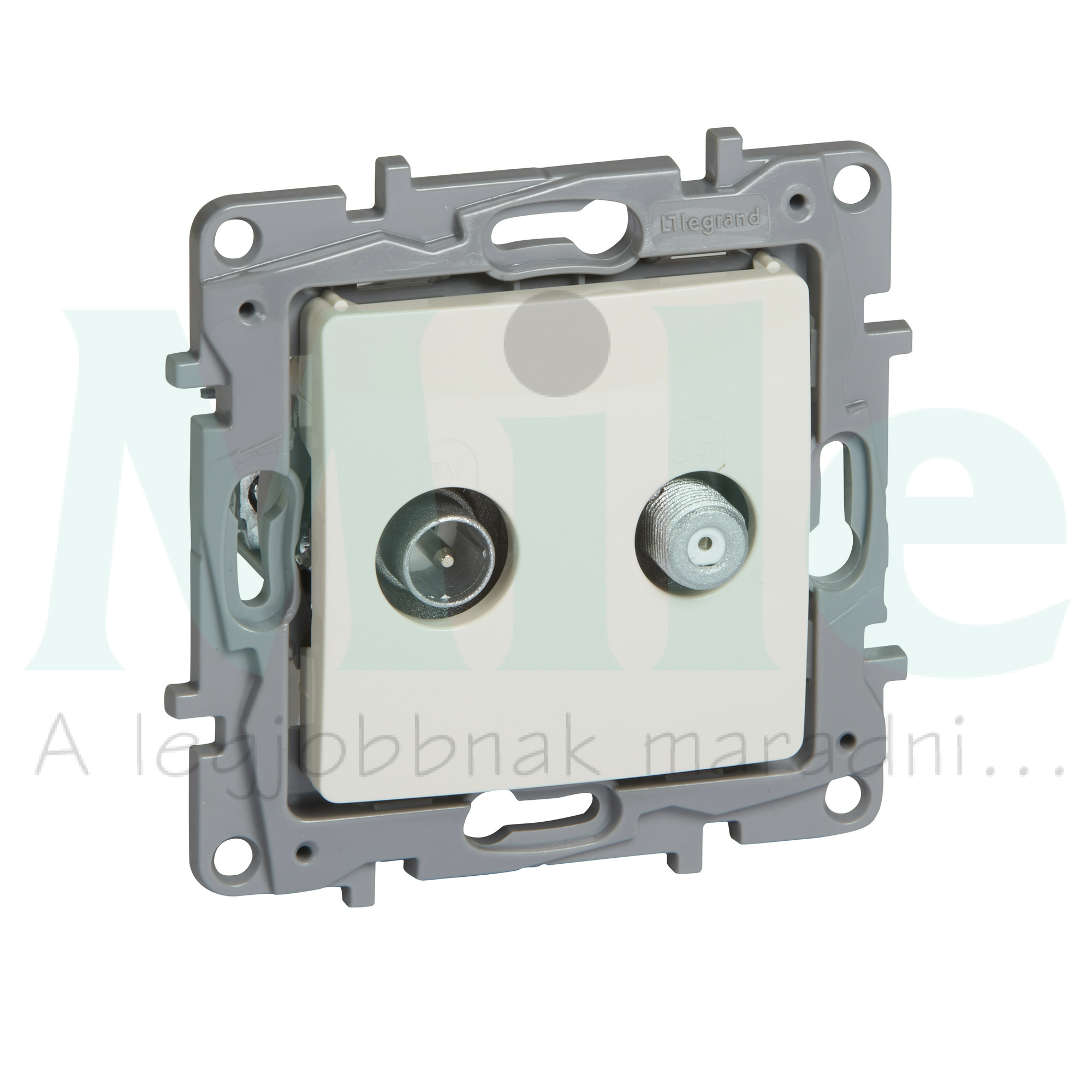 Niloé antenna aljzat TV-SAT süllyesztett bézs 2-kimenet MM-végzáró 10dB/860MHz LEGRAND