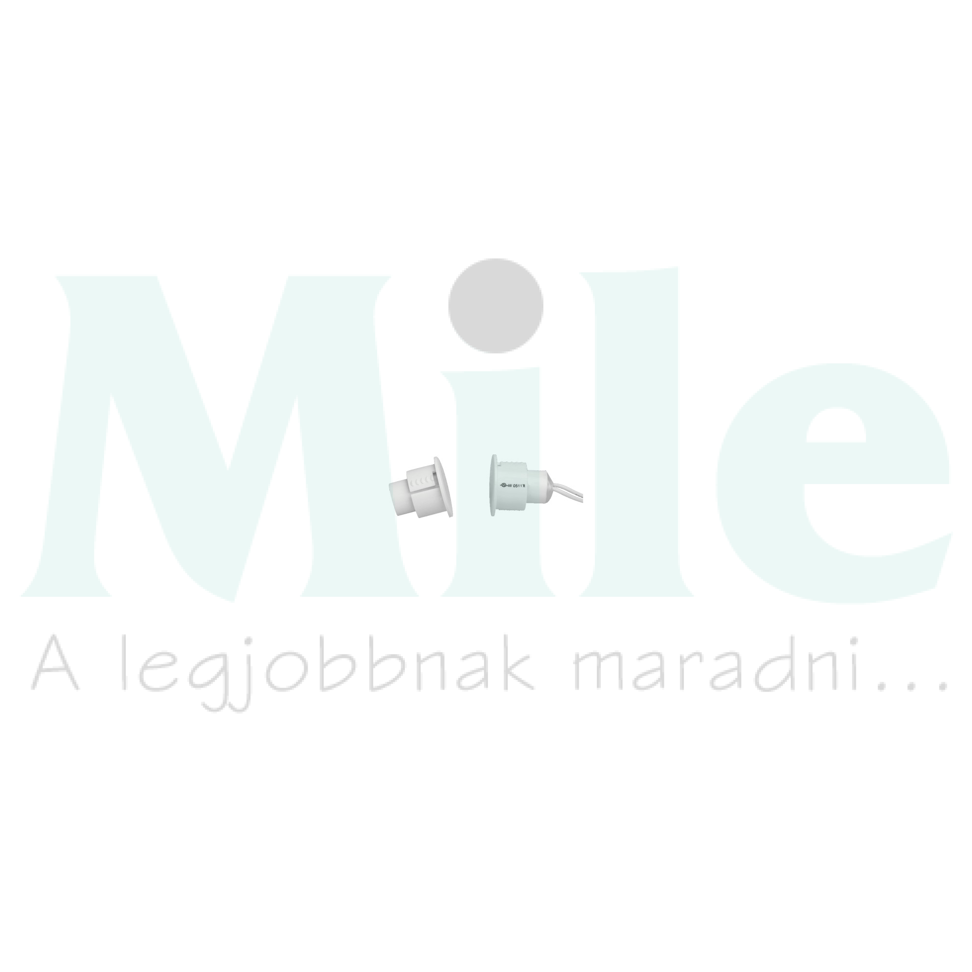 Nyitásérzékelő (reed-relé) 2vez. fémajtóba fúrható 28mm kapc.táv süllyesztett fehér TANE ALARM