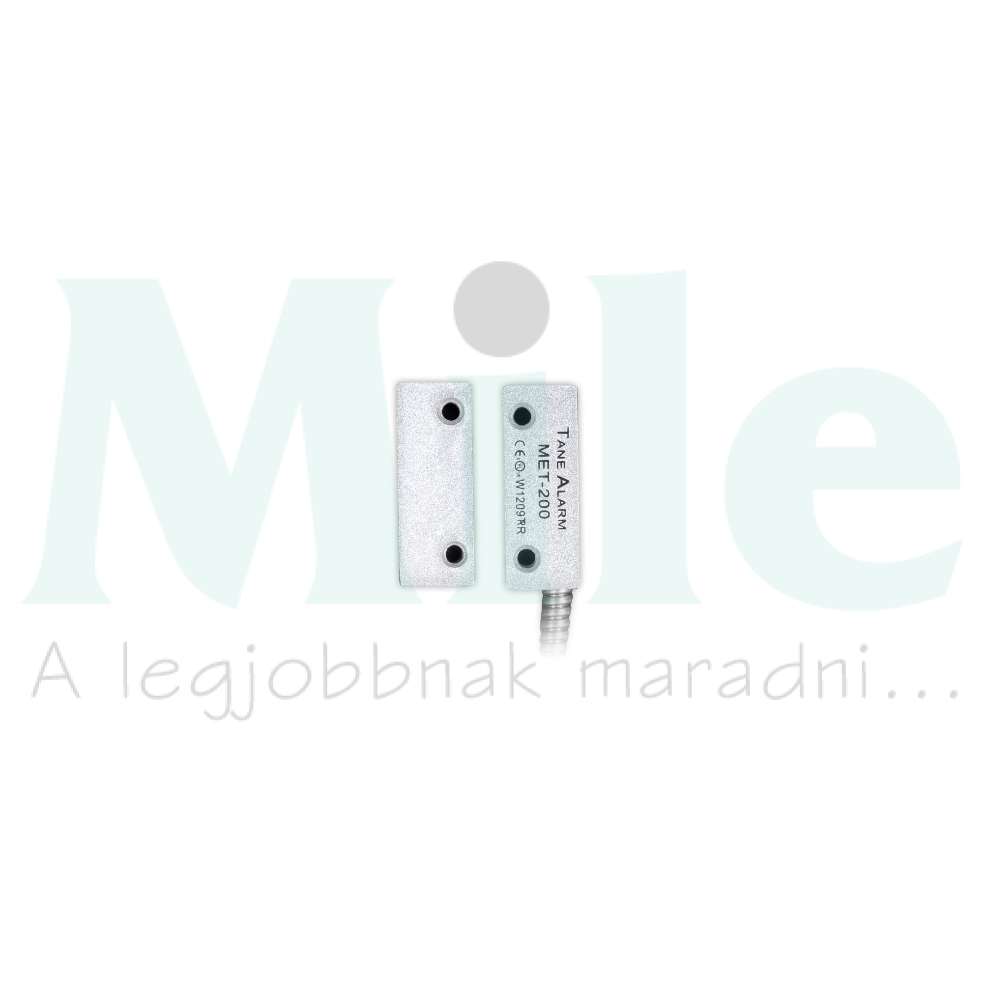 Nyitásérzékelő (reed-relé) 2vez. fémre oldal-kivezetés 38mm k.táv falonkívüli TANE ALARM