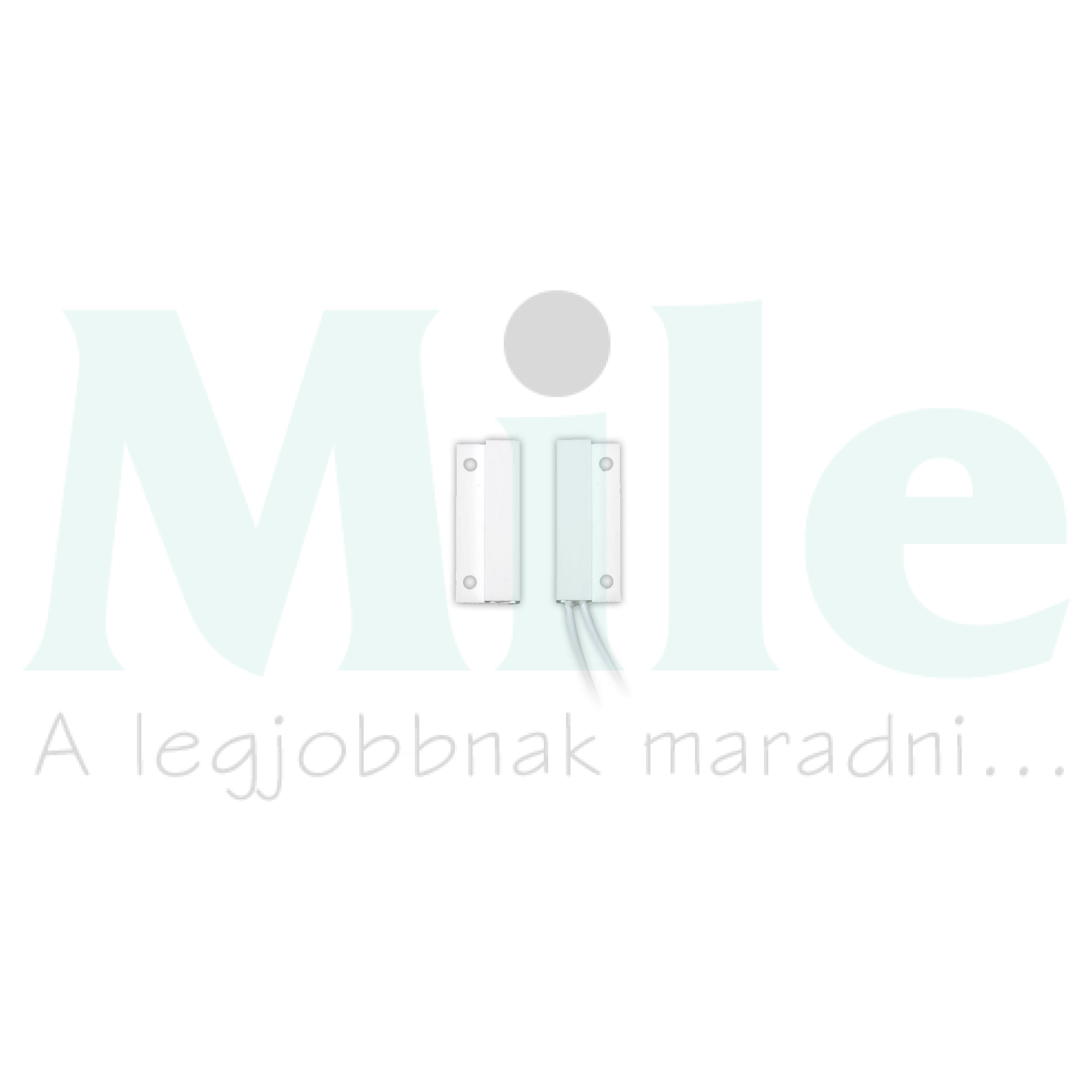 Nyitásérzékelő (reed-relé) 2vez. oldal-kivezetés 21mm kapcs.táv falonkívüli fehér TANE ALARM