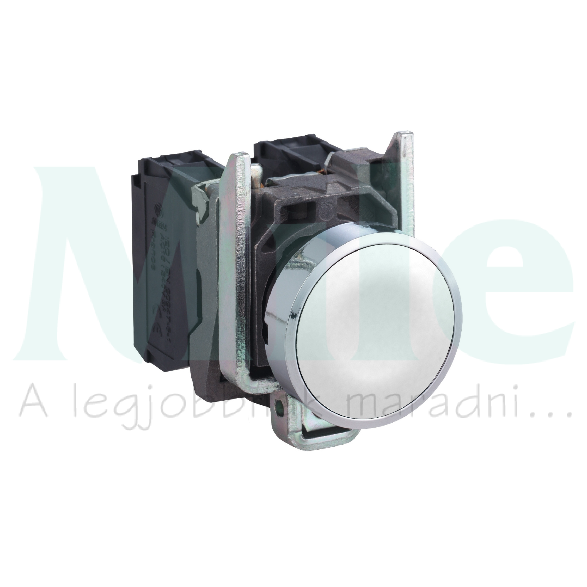 Nyomógomb komplett fém d22 fehér 1z Harmony XB4 Schneider