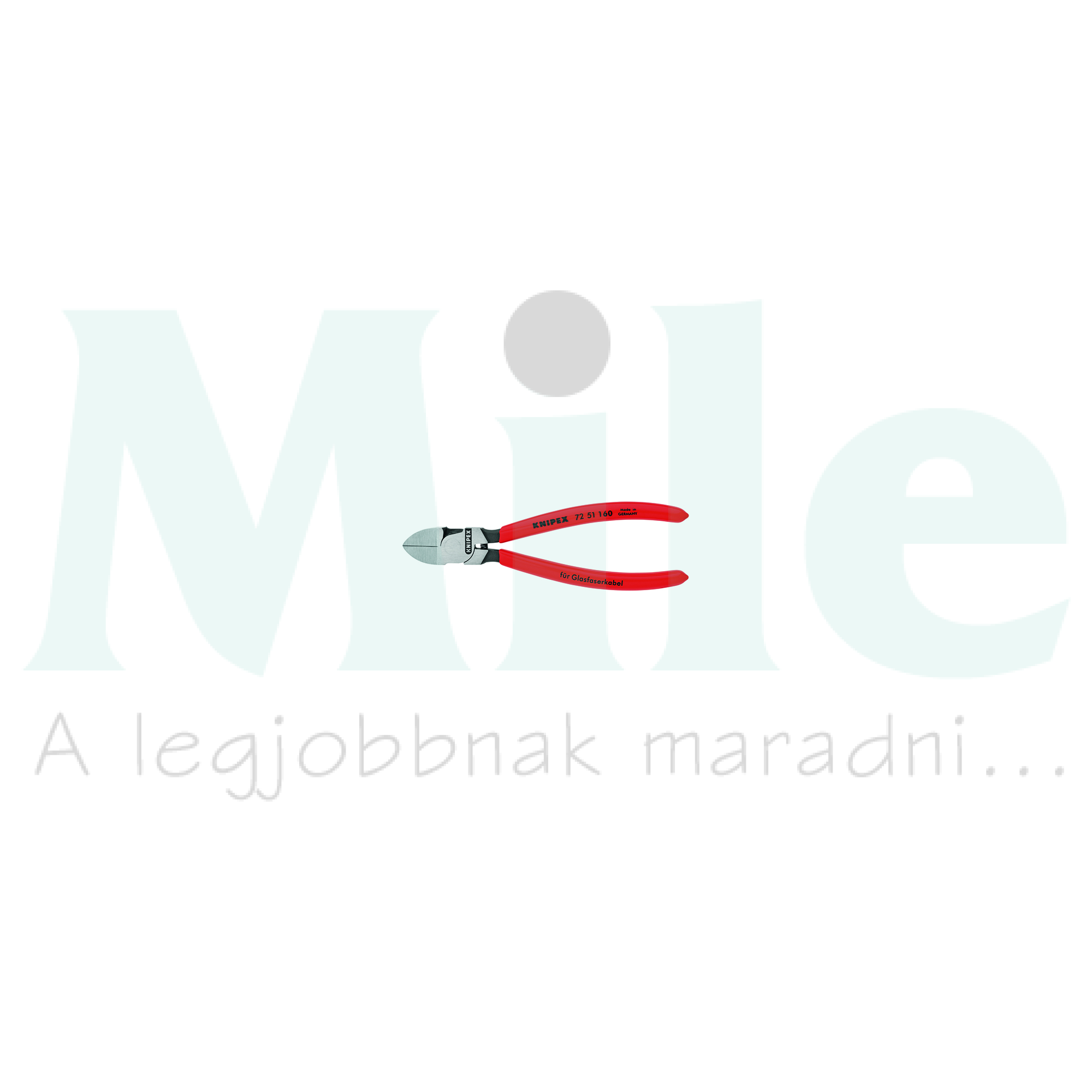 Oldalcsípő fogó üvegszál-kábelhez 63HRC normál 160mm x KNIPEX