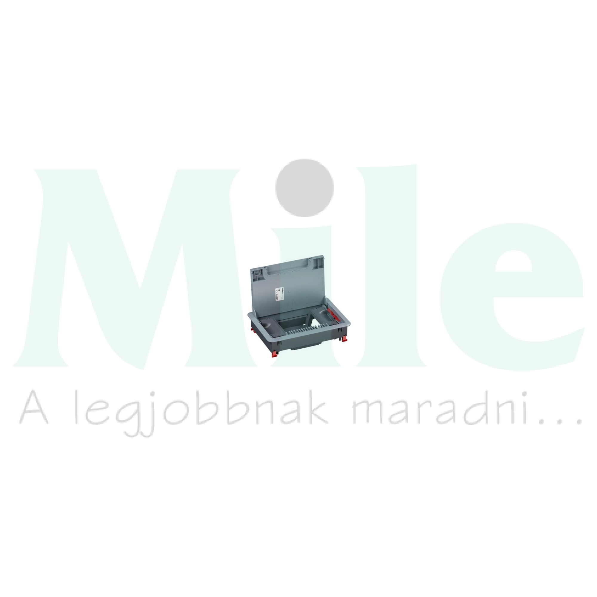 Padlódoboz betonpadlóhoz, műanyag, 8 modul, függőleges