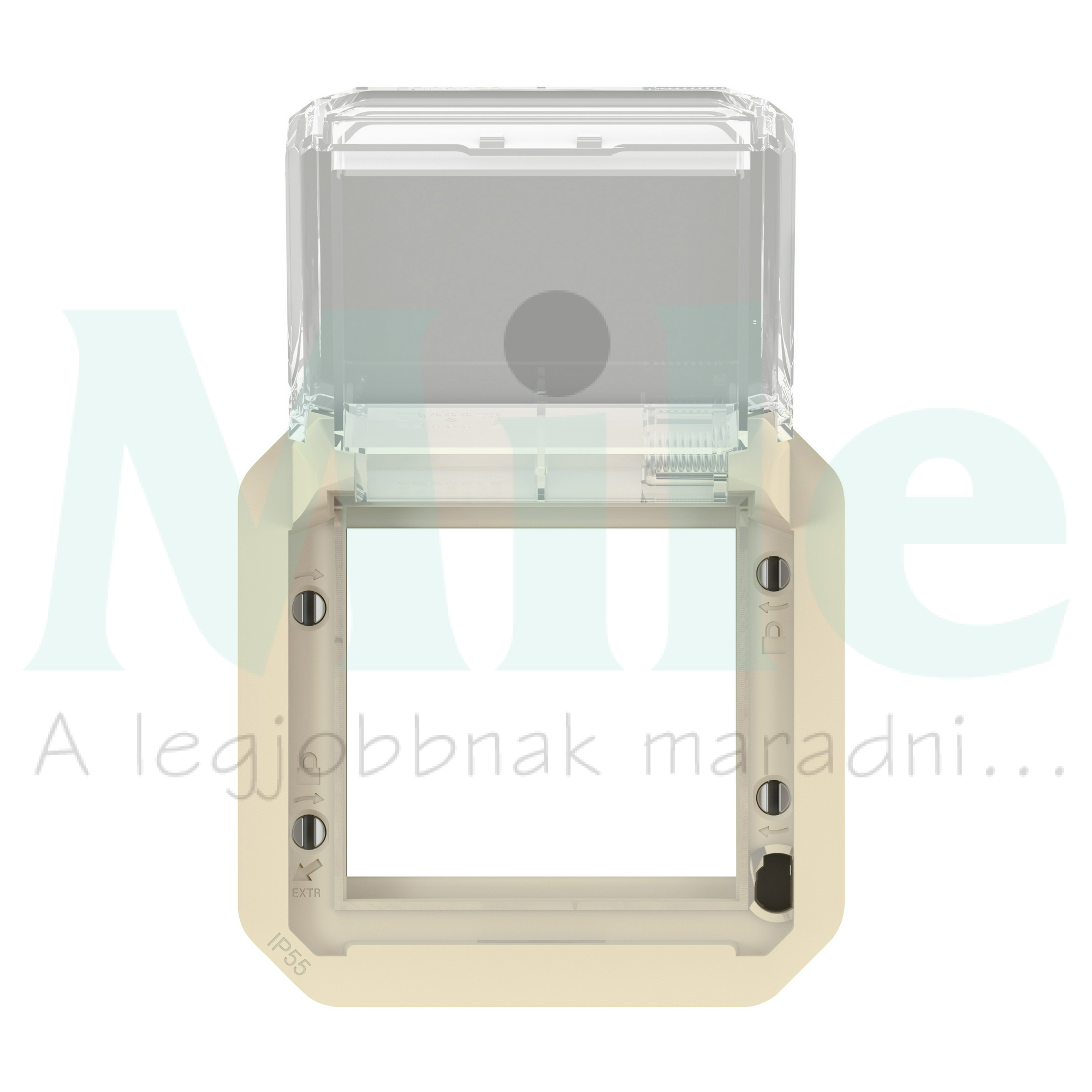 Plexo55 Program Mosaic adapter elefántcsont füstszínű csapófedéllel SQ70/SQ70 LEGRAND