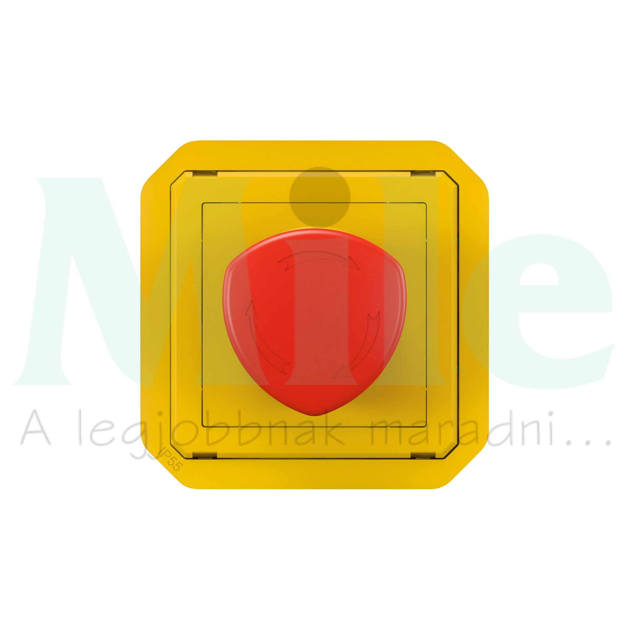 Plexo gomba nyomófej sárga előlap vészleállító piros reteszelt fordító nyugtázás LEGRAND
