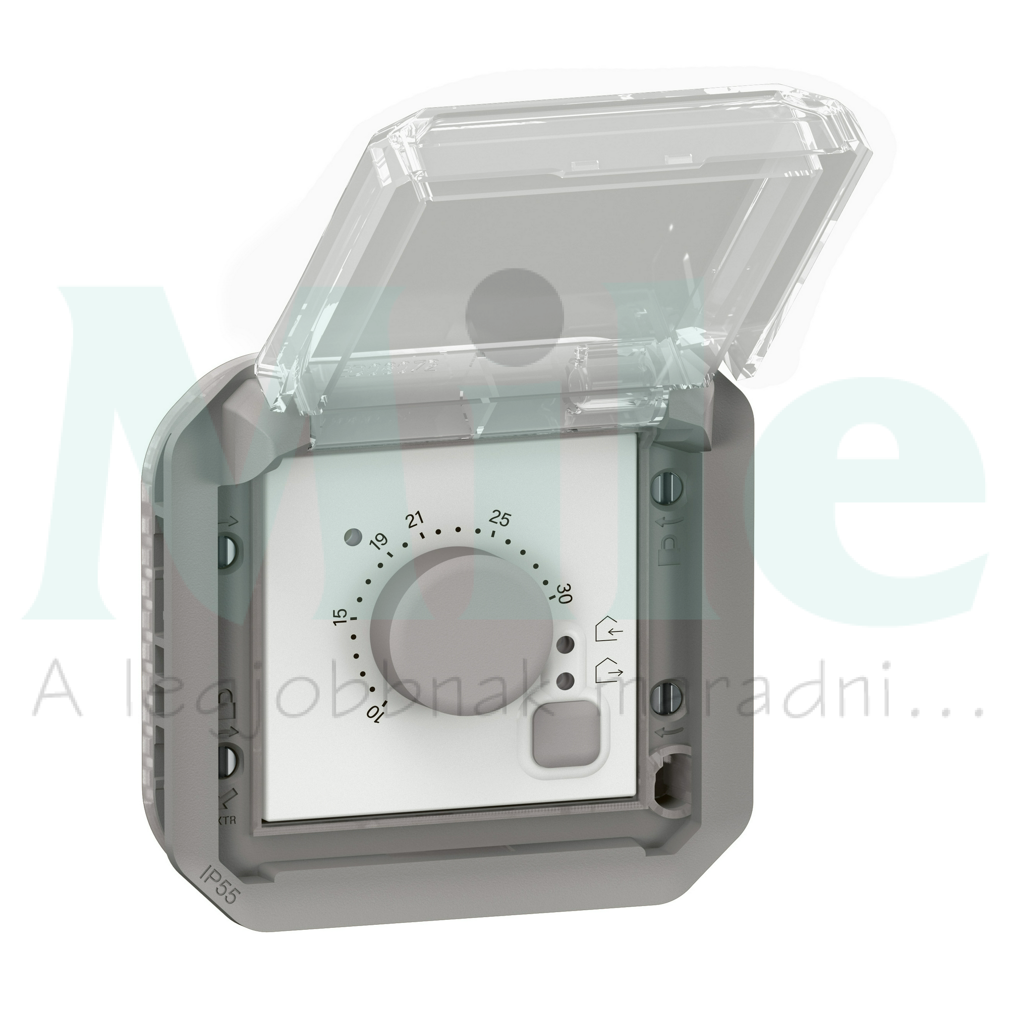 Plexo55 szobatermosztát betét 7-30°C 230V szürke  fűtés nyit/zár forgó-működtetés LEGRAND