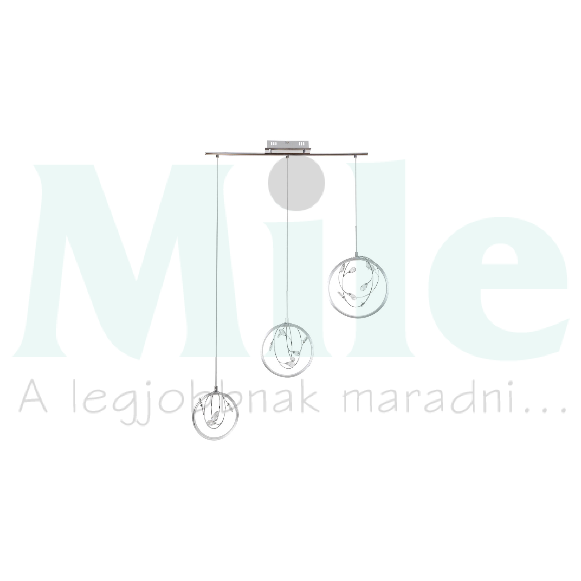 LED függesztett lámpatest 3x 6.7W 230V AC 4000K króm-ház acél Chrissy RÁBALUX