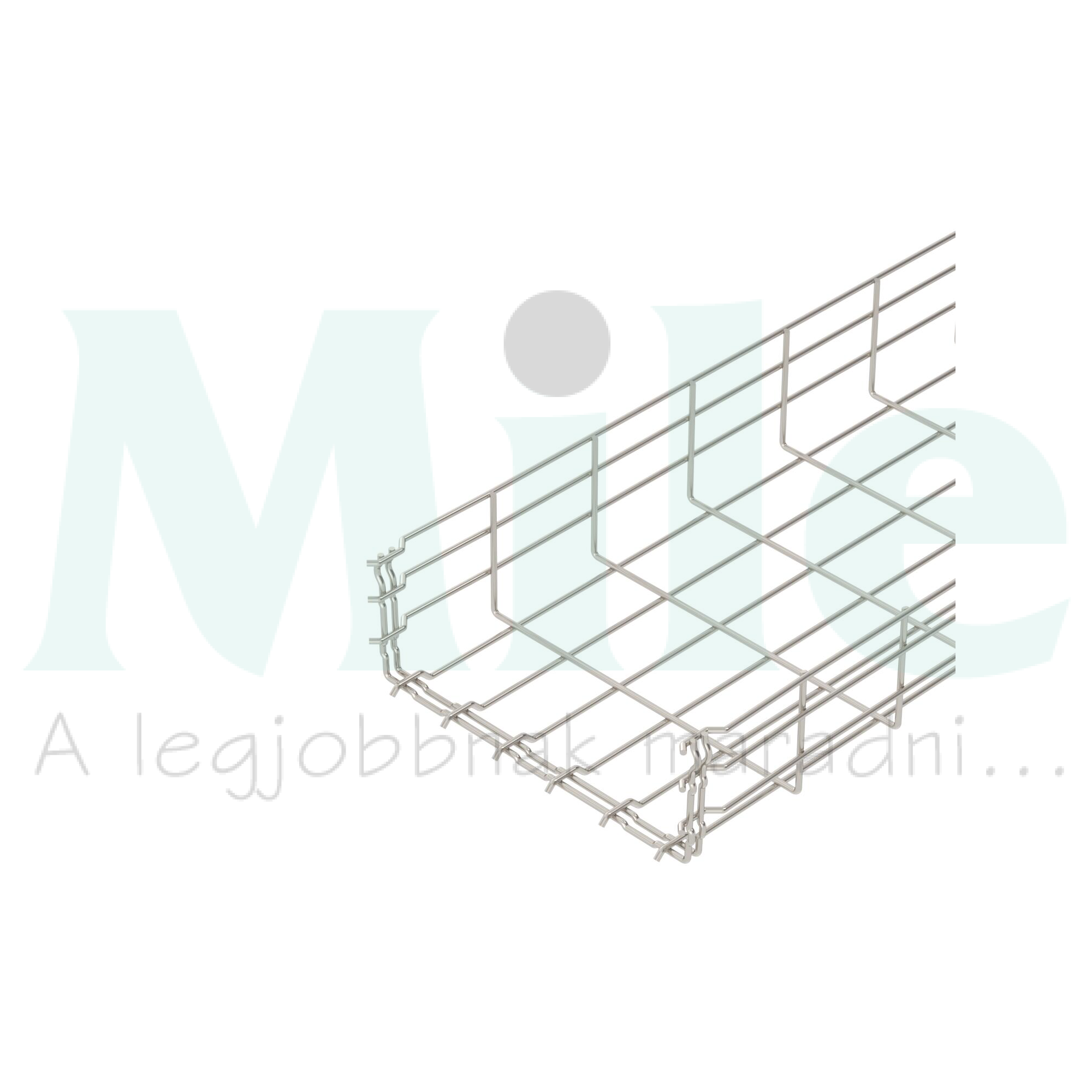 Rácsos kábeltálca 3m kezeletlen nemesacél U-alak 105mm x 300mm x GRM 105 300 A2 OBO-BETTERMANN