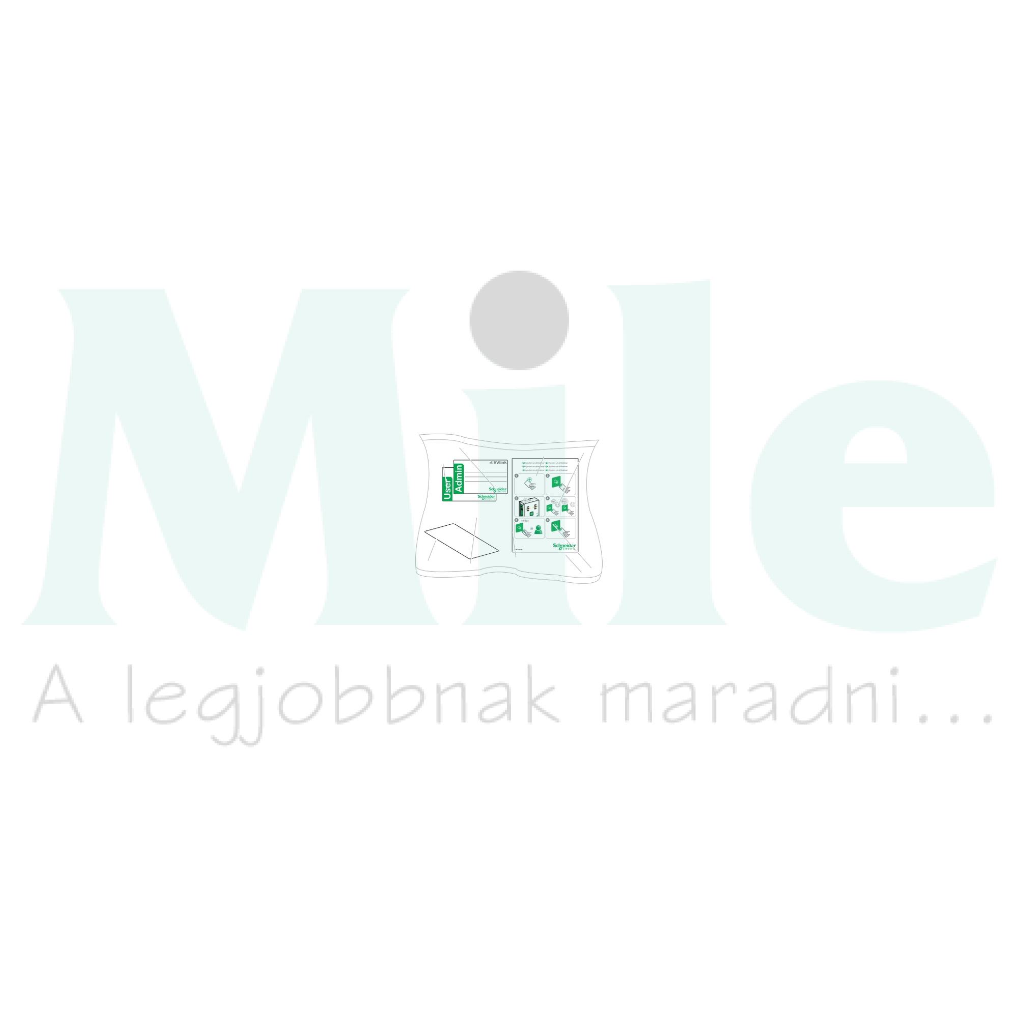 RFID (proximity) kártya EVP1BNS e-autótöltőhöz műanyag EVlink Schneider