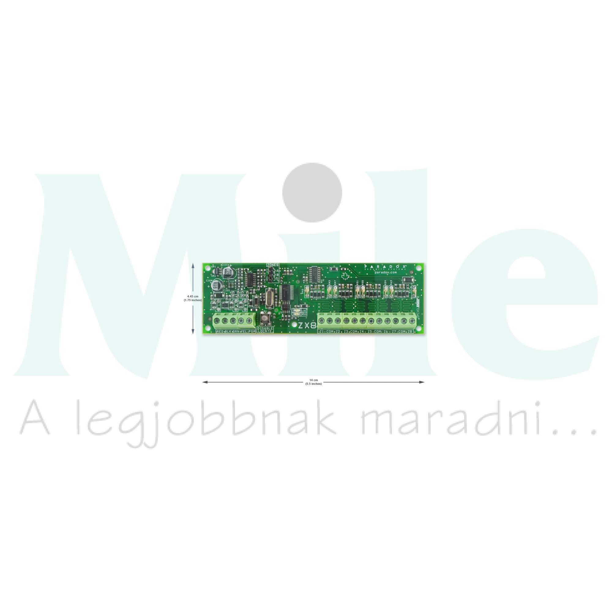 Riasztó bővítőmodul 8zóna bemenet (ATZ-vel 16zóna) jelzőcsoport modul PARADOX