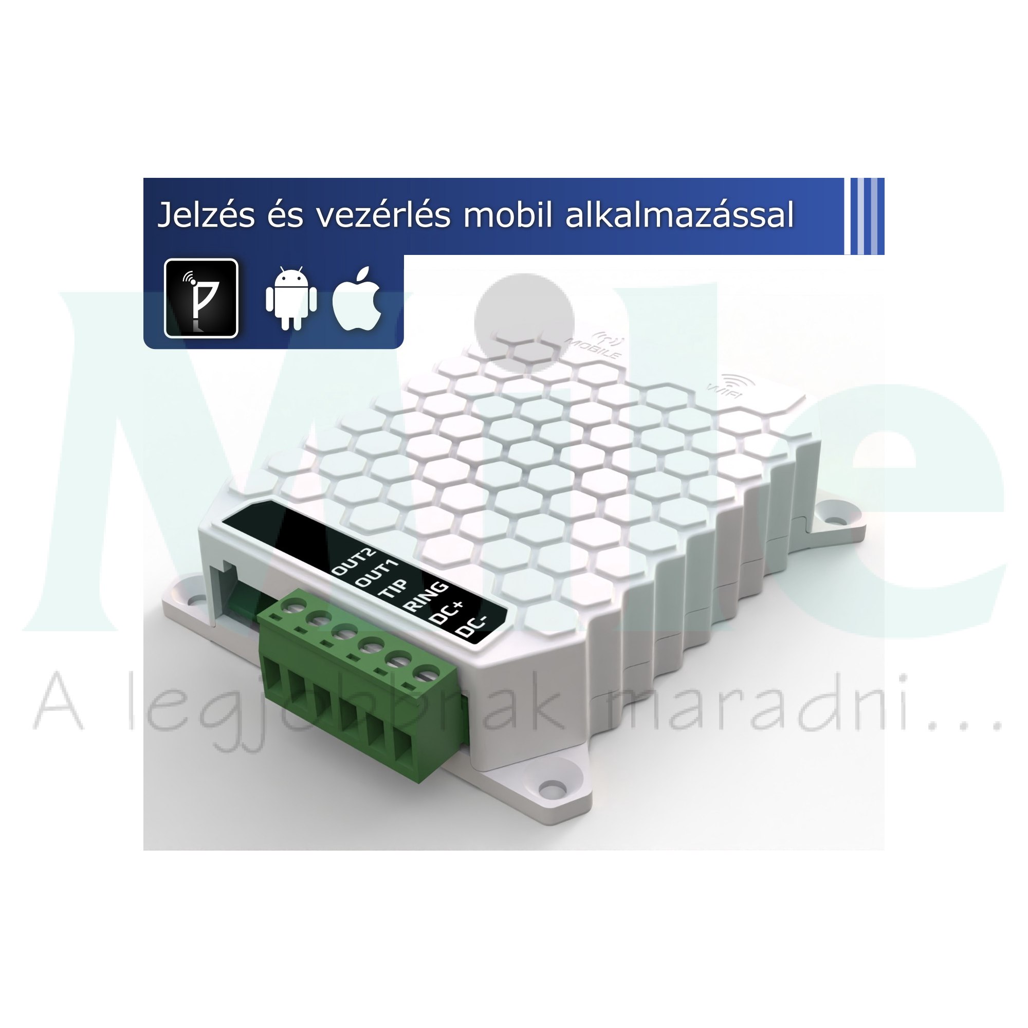 Riasztó távfelügyelet bővítő WiFi/okostelefon 2kimenet  Vampire SECURECOM