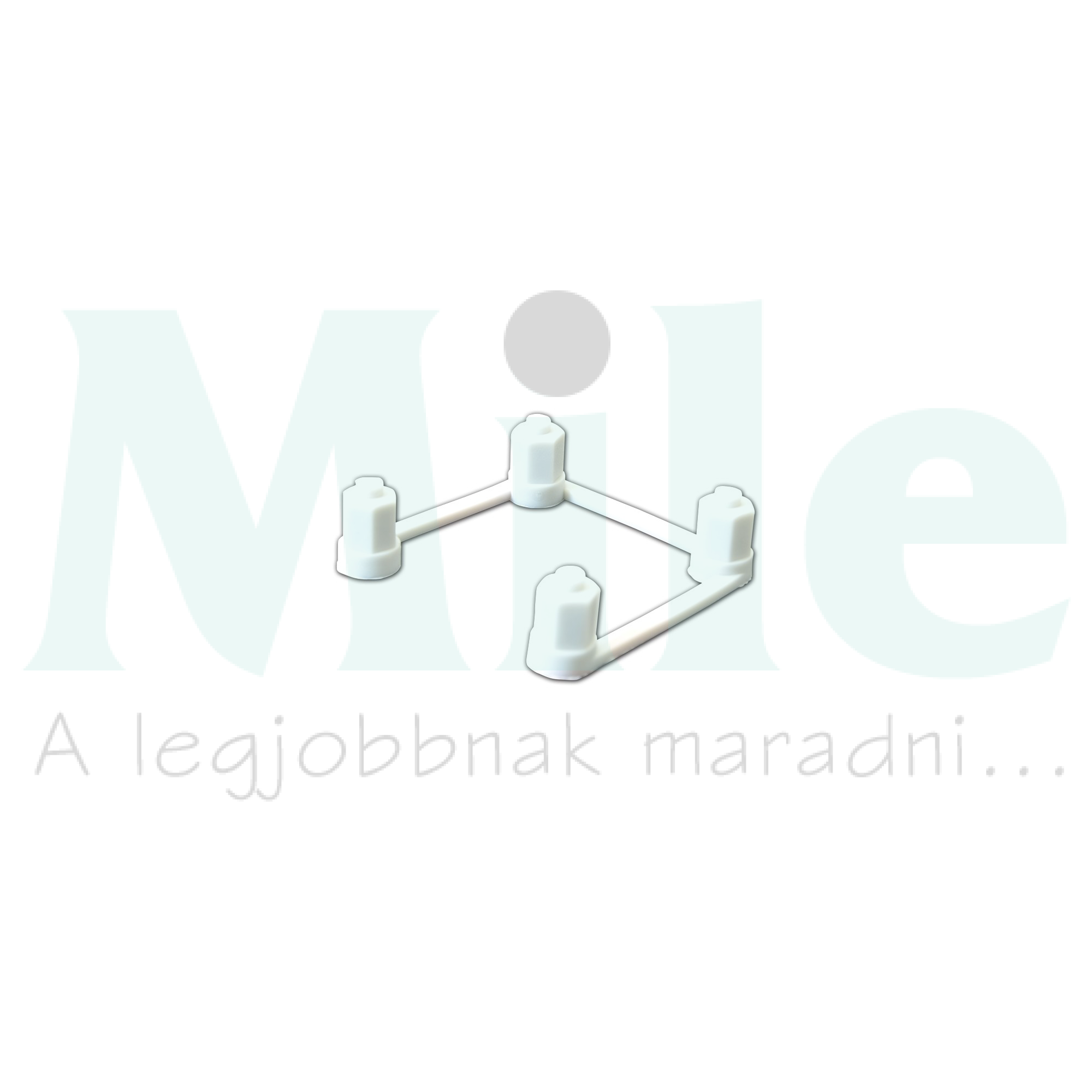 Rögzítőelem 2P+E ipari csatlakozóhoz fehér műanyag TRACON