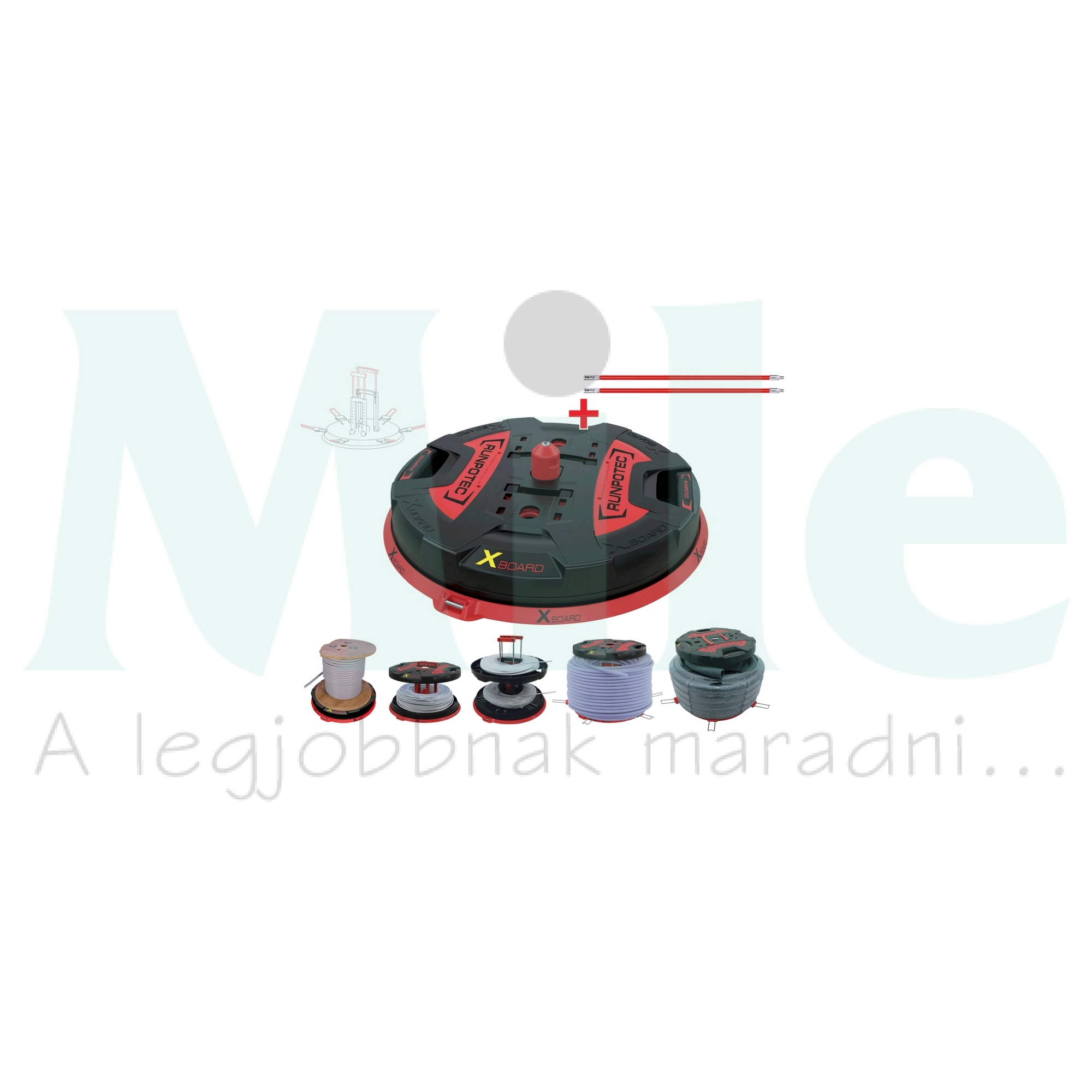 Kábelcsévélő teleszkópos szabadonálló 800mm szé-max. 390mm 800kg X BOARD XB500T RUNPOTEC