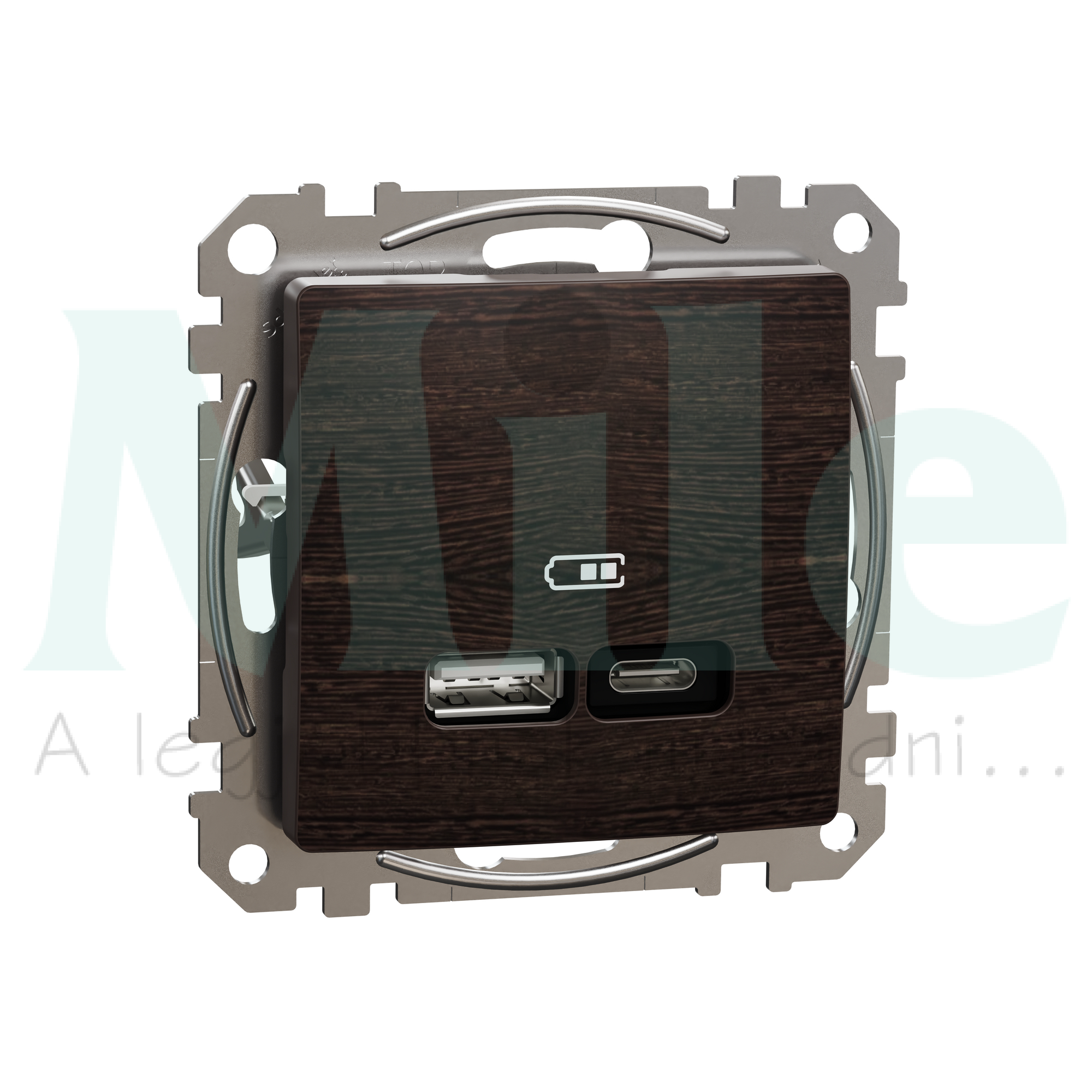 SEDNA Dupla USB töltő A+C 21W wenge