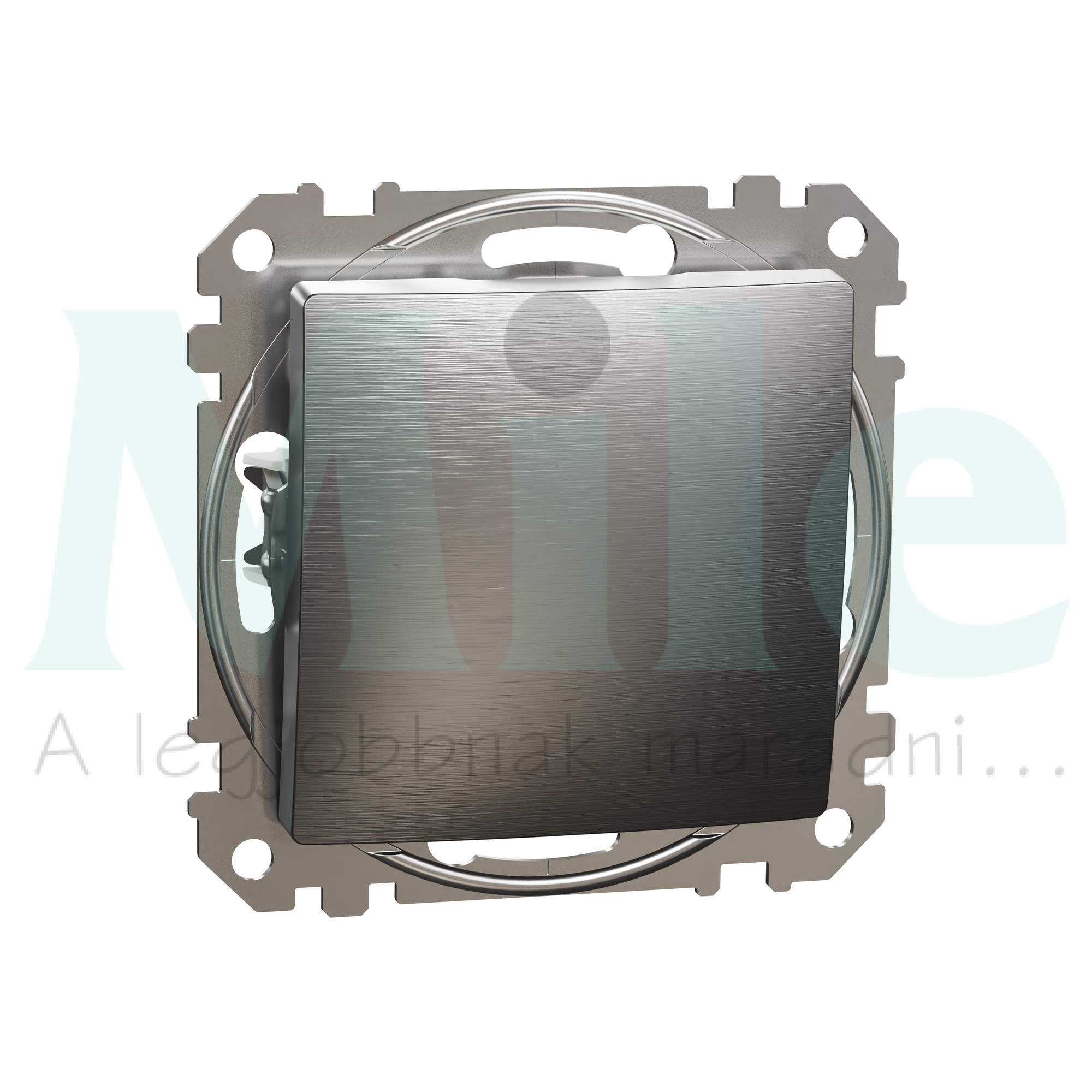 SEDNA Váltókapcsoló rugós bekötés 10AX 106 szálcsiszolt alumínium