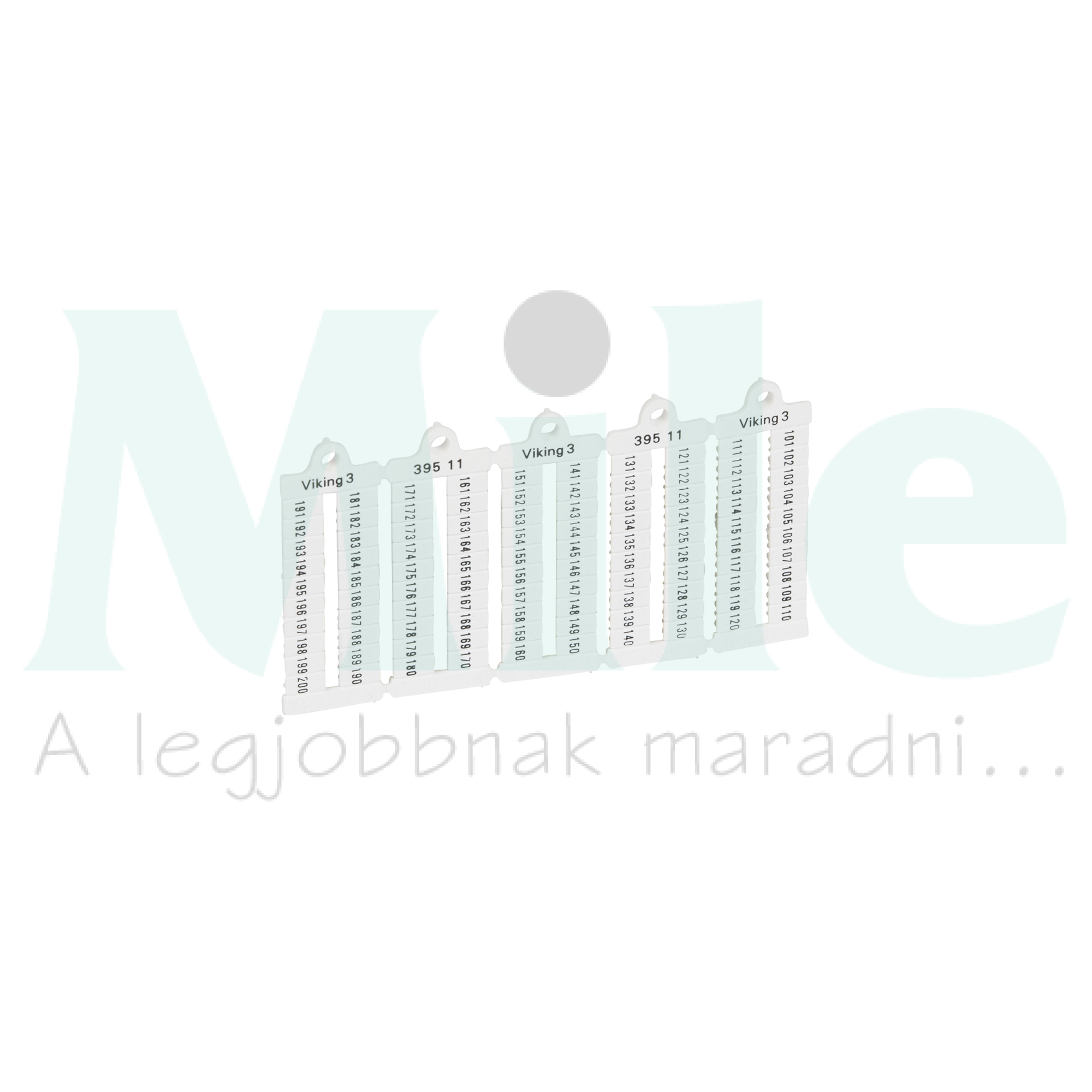 Sorkapocsjelölő (101-200) vízszintes fehér 5mm modultáv. Viking3 LEGRAND