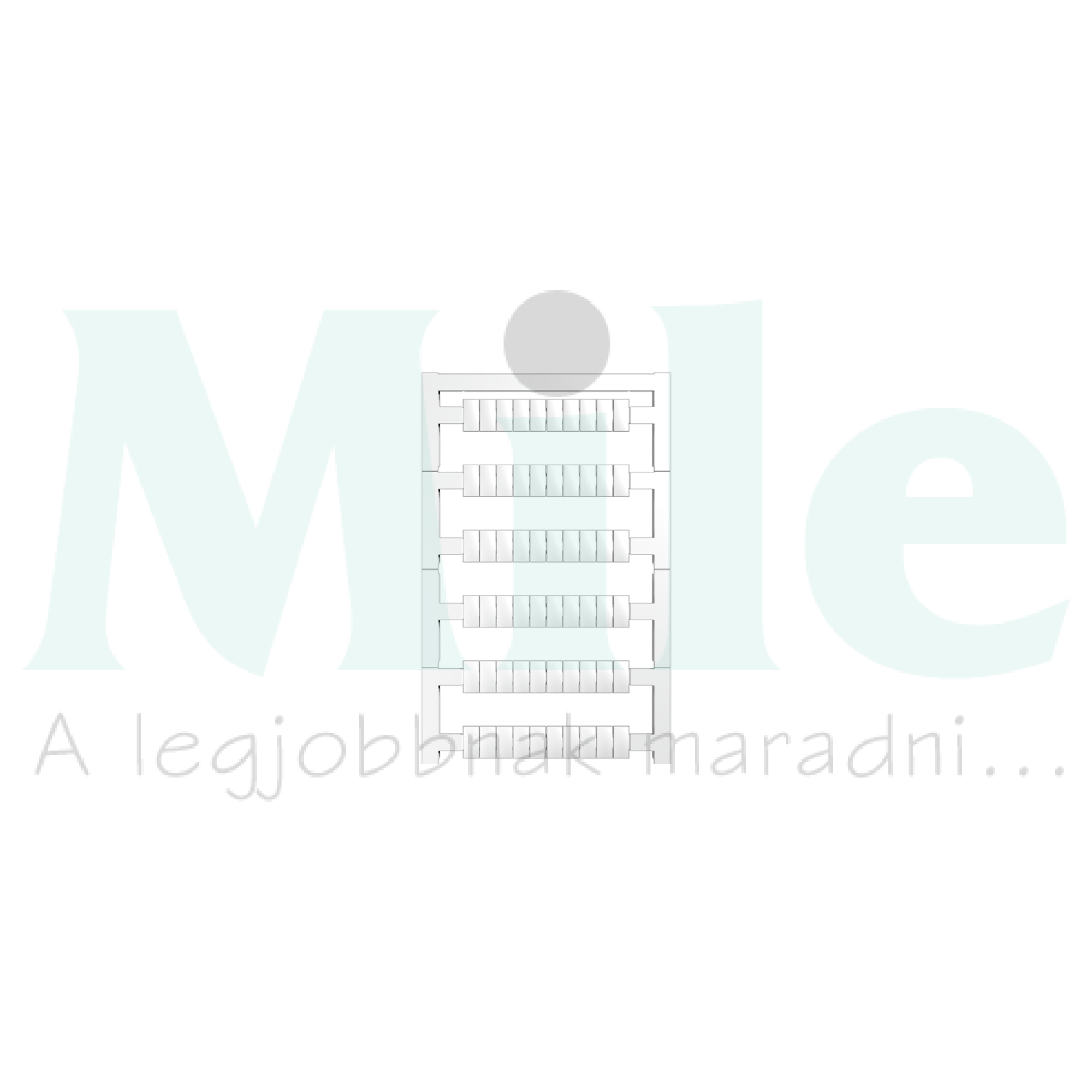 Sorkapocsjelölő lap feliratozható 10x5mm fehér 5mm-modultáv WS 10/5 M PLUS MC NE WS Weidmüller