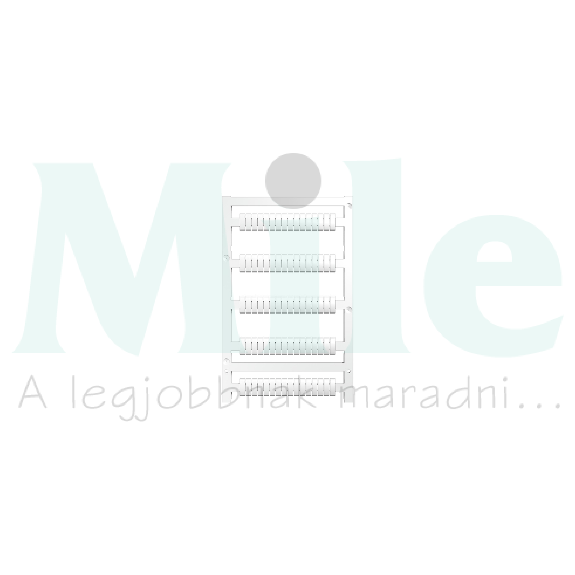 Sorkapocsjelölő lap feliratozható 9x3,5mm fehér 3.5mm-modultáv MF-W 9/3.5F MC NE WS Weidmüller