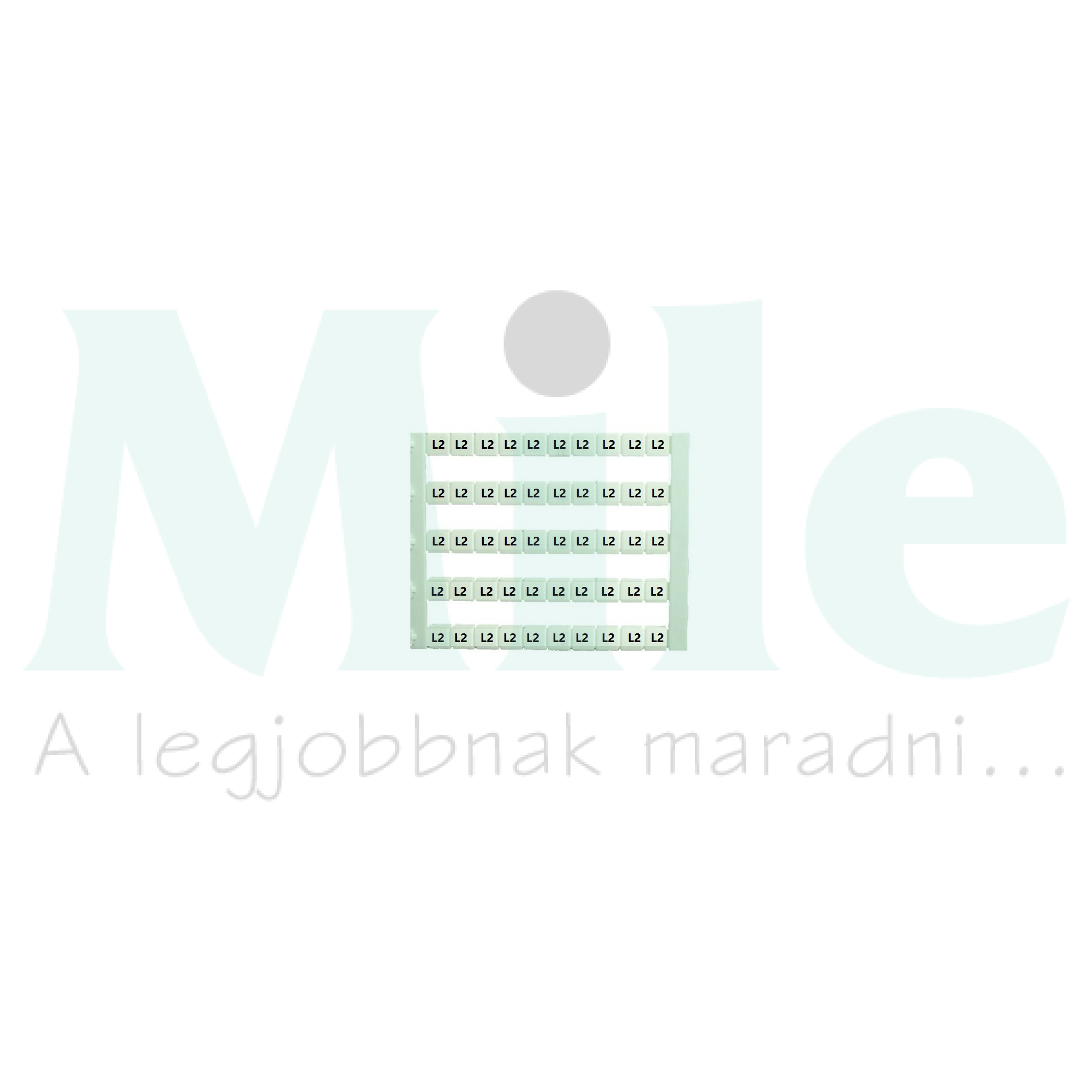 Sorkapocsjelölő lap L2 vízszintes fehér 5mm-modultáv DEK 5 GW L2 Weidmüller