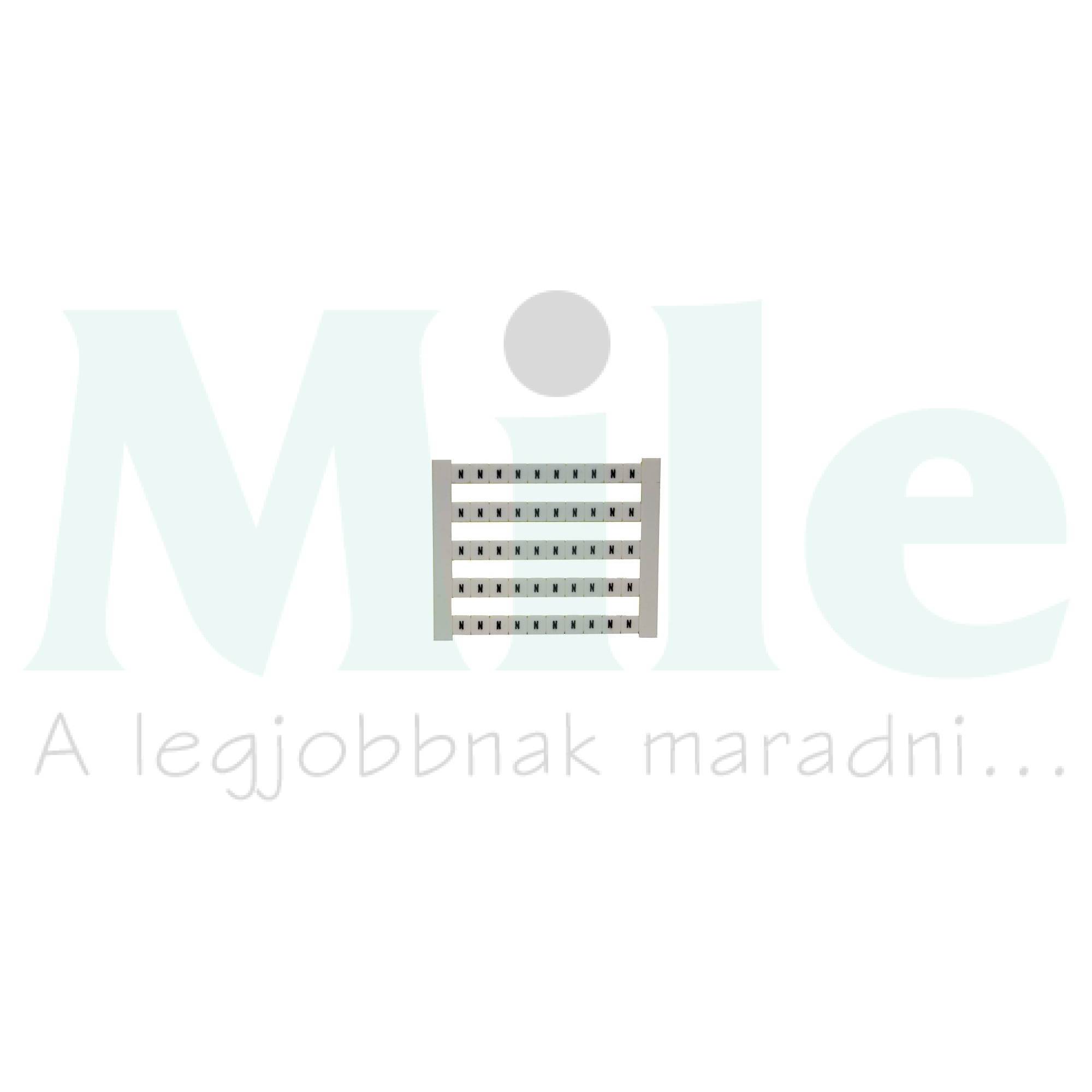 Sorkapocsjelölő lap N vízszintes fehér 5mm-modultáv DEK 5 GW N Weidmüller