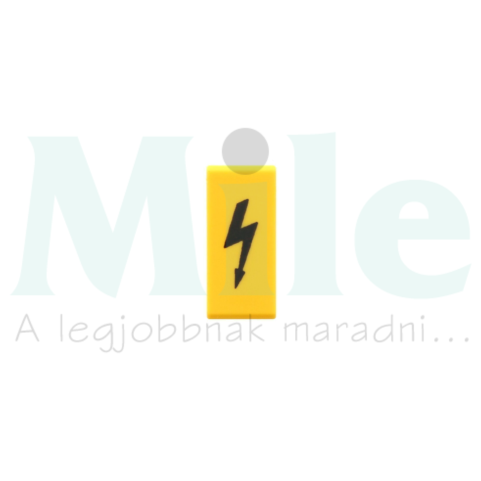 Sorkapocsjelölő villámjel 26,5x12mm sárga 12mm-modultáv AD 1/12/N/B YE CONTA-CLIP