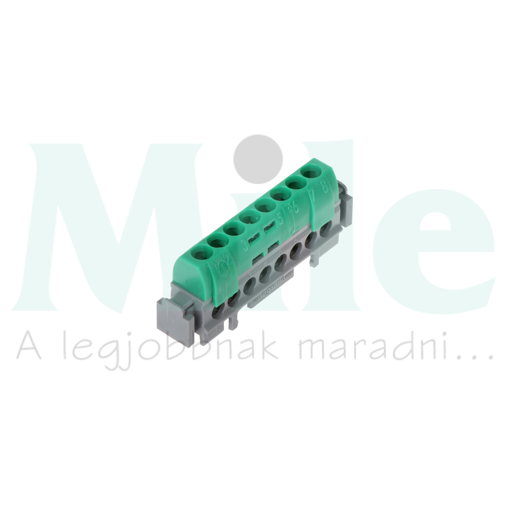 Sorkapocssín PE szigetelt 8x1,5-16mm2 zöld 80A réz kezeletlen Lexic LEGRAND