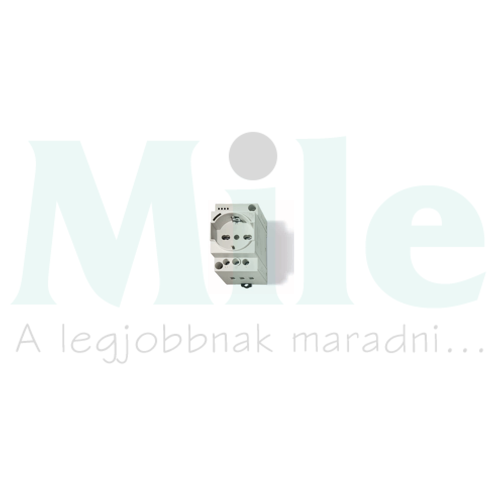 Sorolható dugalj Shuko+Bipasso(IT) LED-el 16A/230V földelt szürke IP20 csavaros 7U.00.8.230.0010 FINDER