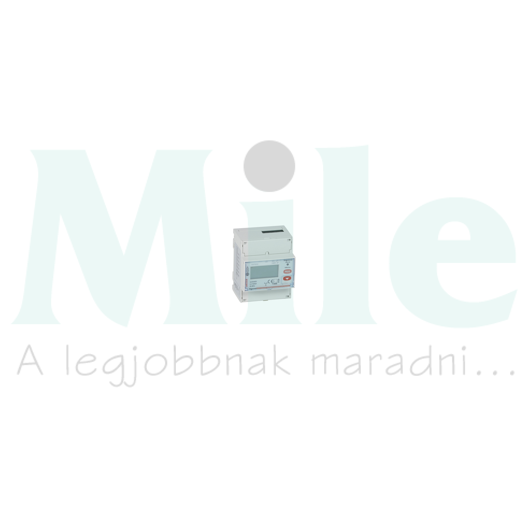 Sorolható fogyasztásmérő 3F LCD MID impulzusadós 63A direkt elektronikus 230V Lexic EMDX3 LEGRAND