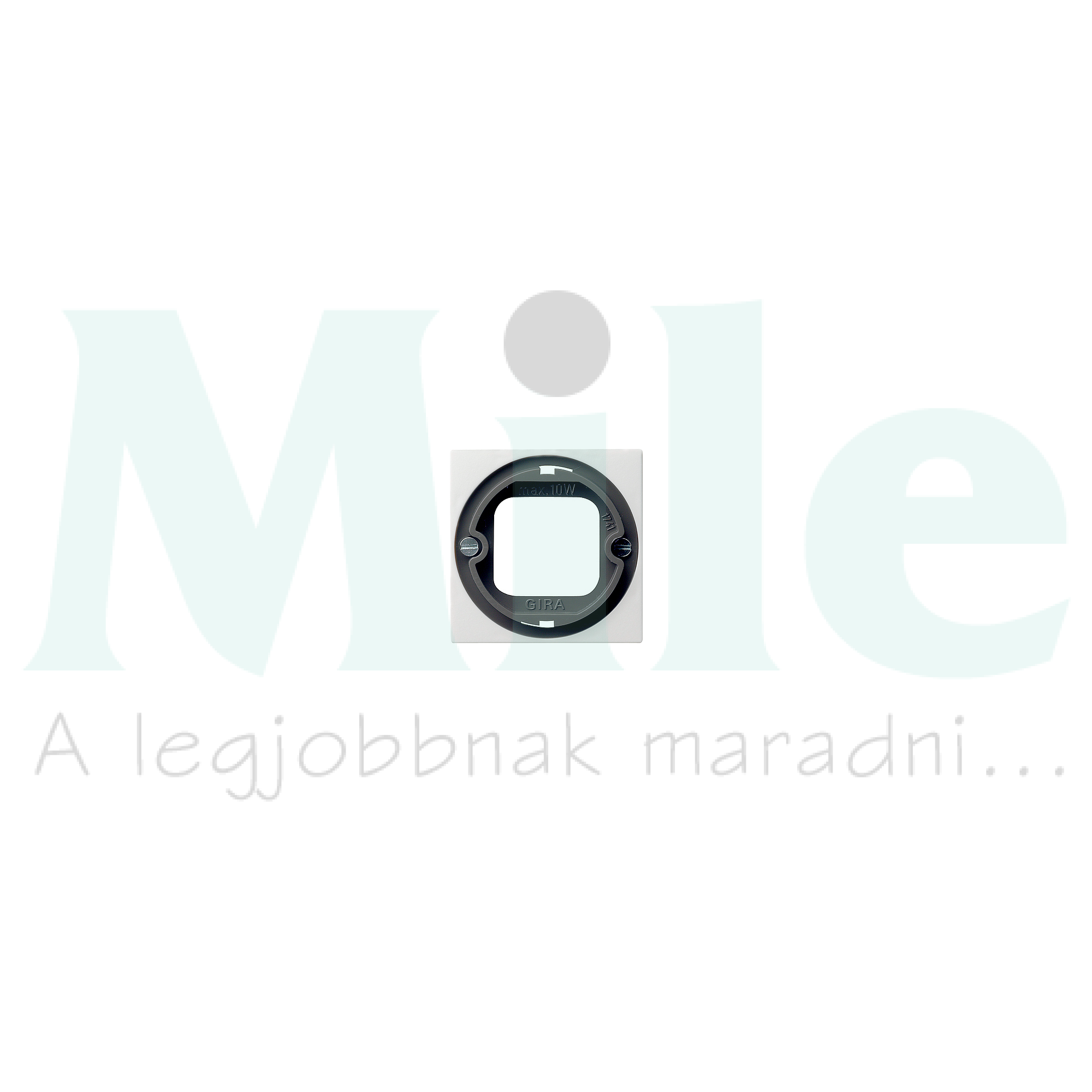 ST55 fedlap fényjelzőhöz bajonettzáras fényes fehér fehér üres-jel IP20 műanyag fényes GIRA