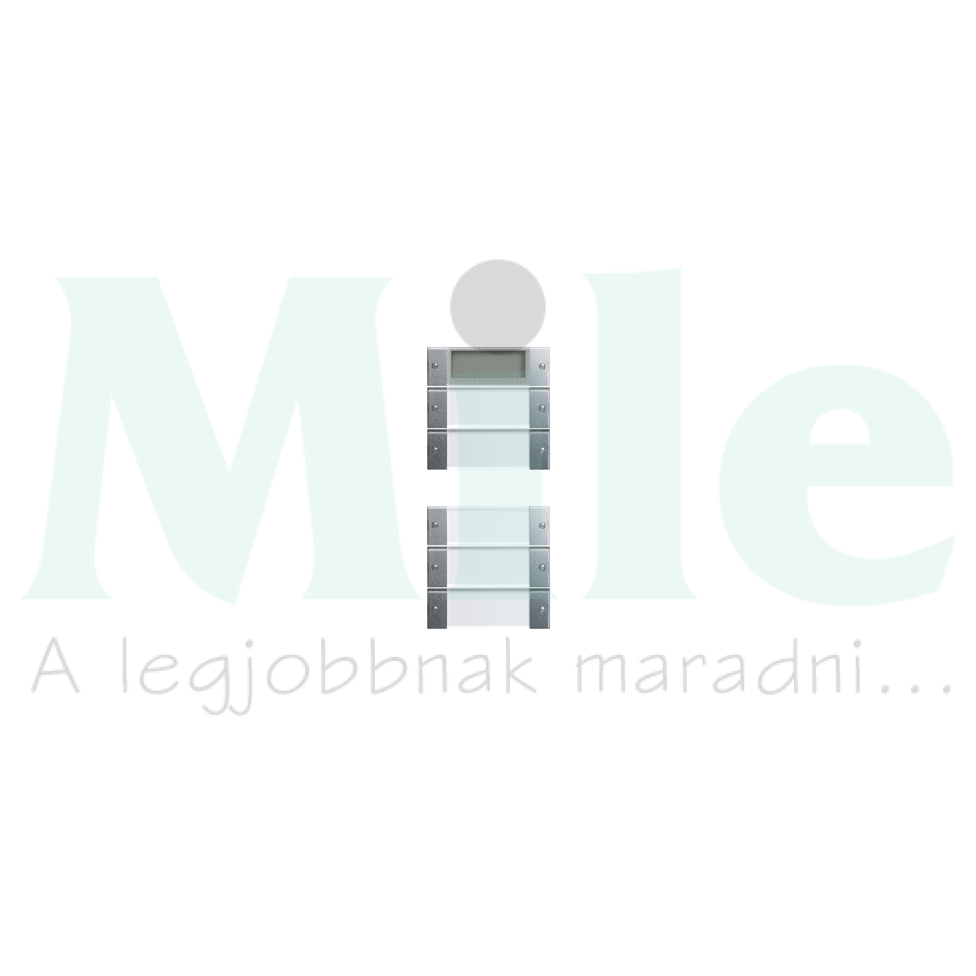 ST55 KNX érintőfedlap (2+3)pár=4gomb/2modul +feliratmező +termosztát alumínium GIRA