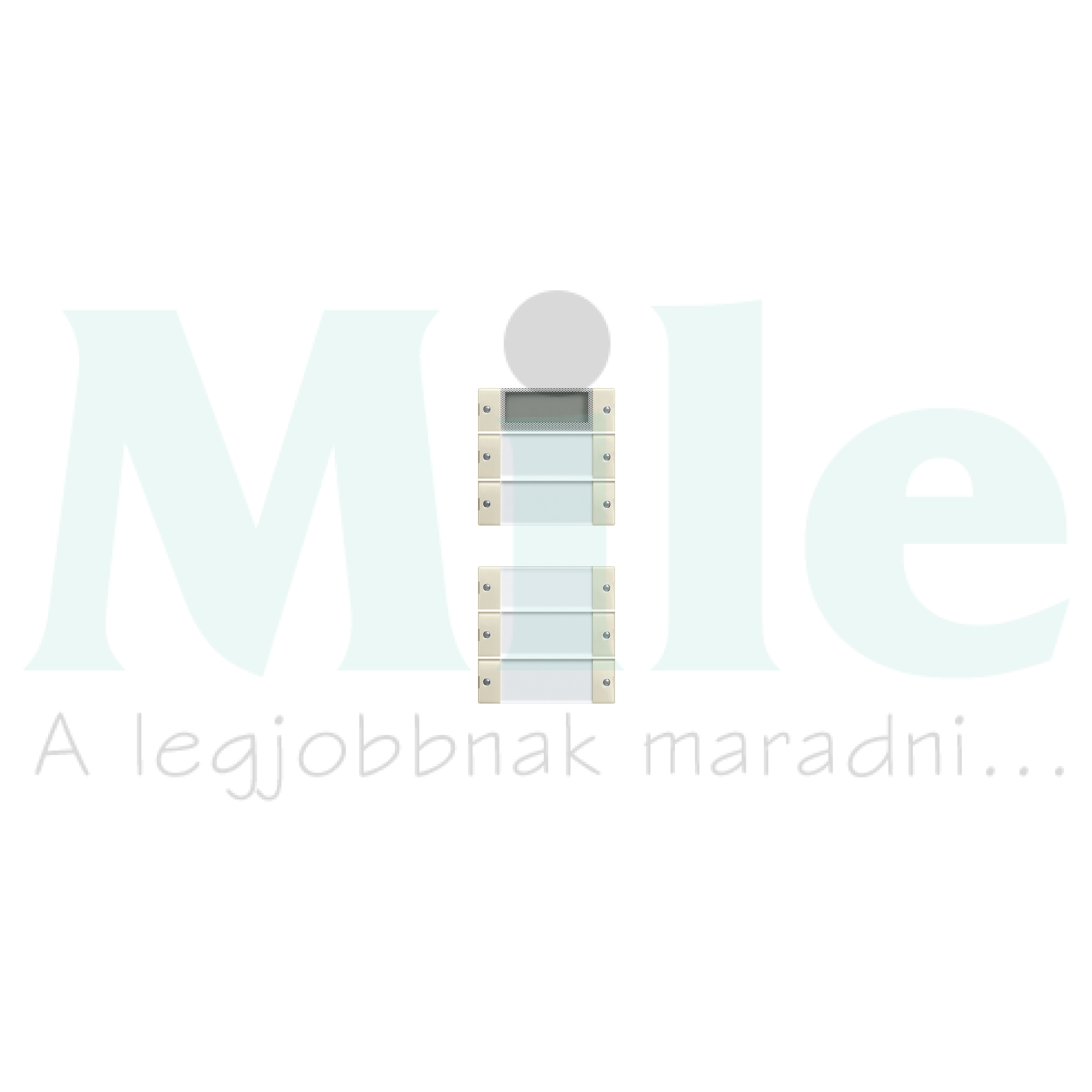 ST55 KNX érintőfedlap (2+3)pár=4gomb/2modul +feliratmező +termosztát krém GIRA