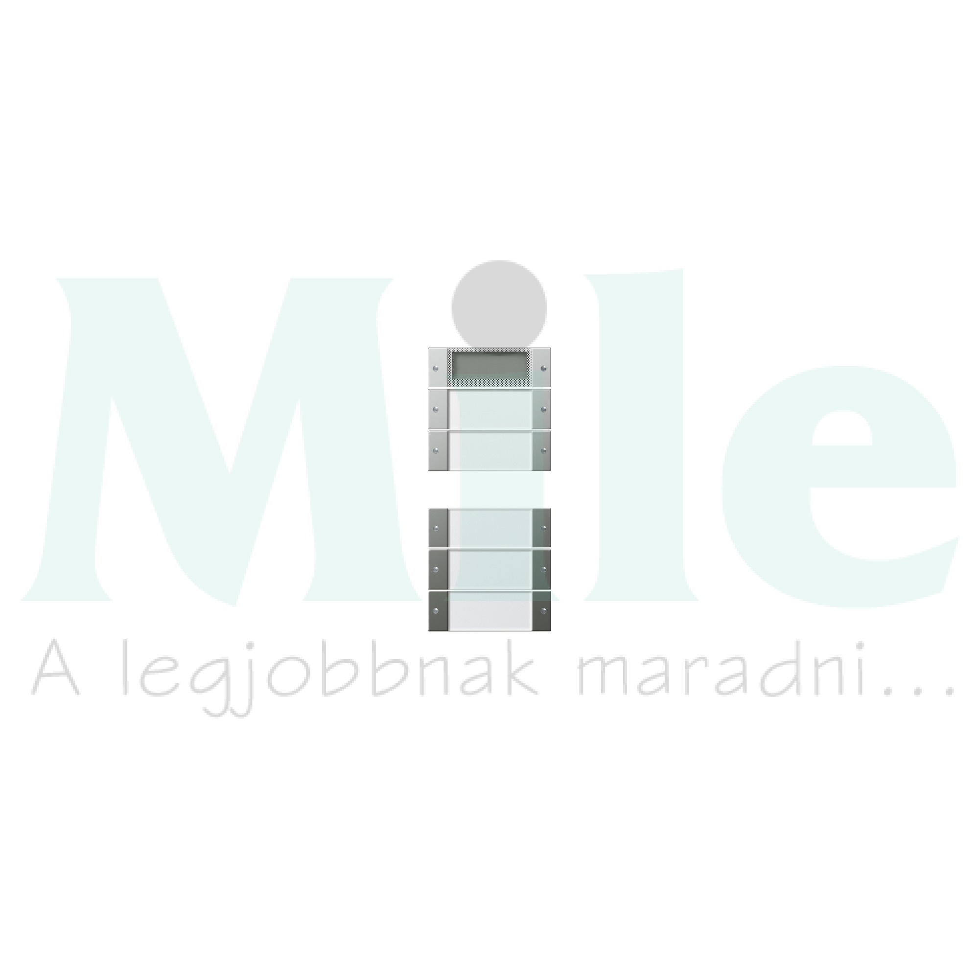 ST55 KNX érintőfedlap (2+3)pár=4gomb/2modul +feliratmező +termosztát nemesacél GIRA