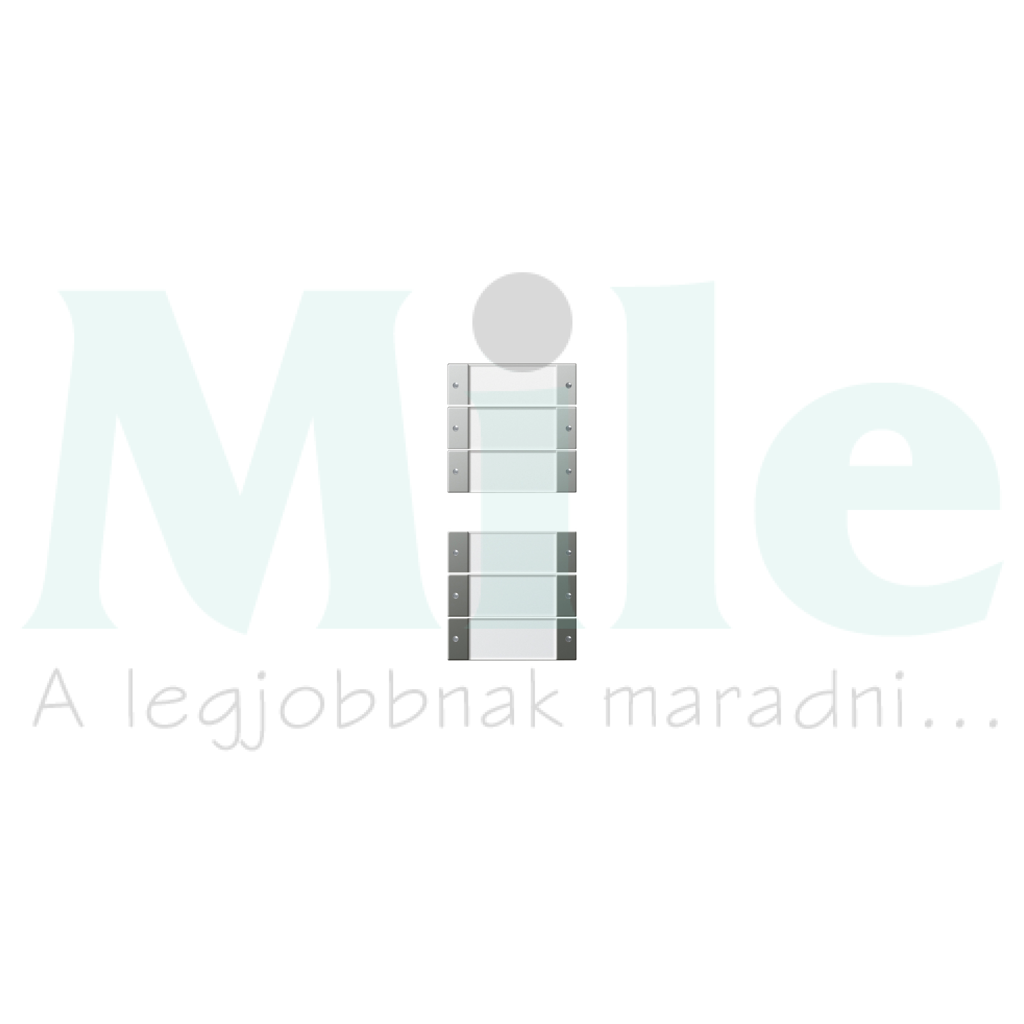 ST55 KNX érintőfedlap (3+3)pár=12gomb/2modul +feliratmező nemesacél GIRA