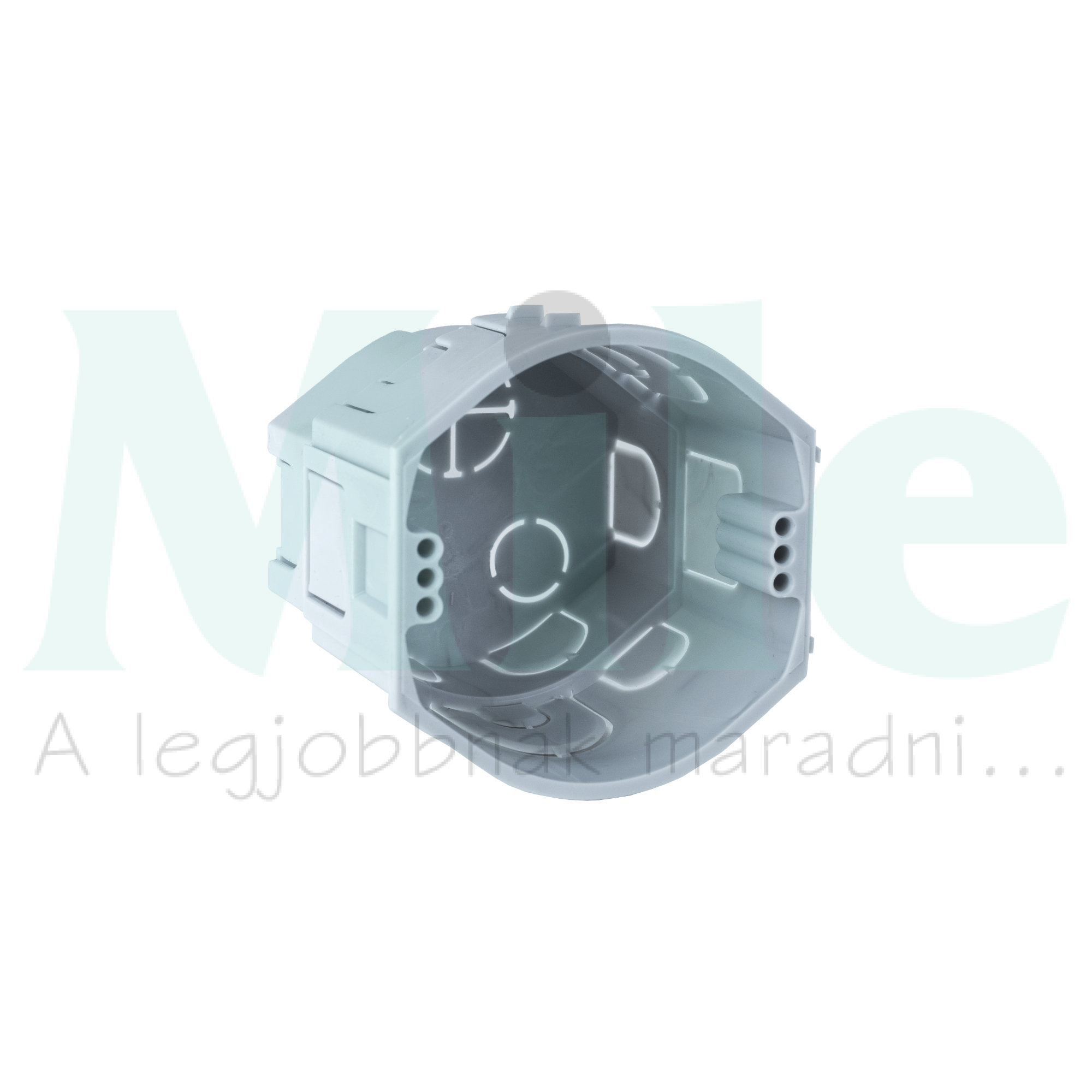 Süllyesztett szerelvénydoboz mély 1-es kerek 71mm-átmérő műanyag szürke 69mm-b.mély KPR KOPOS