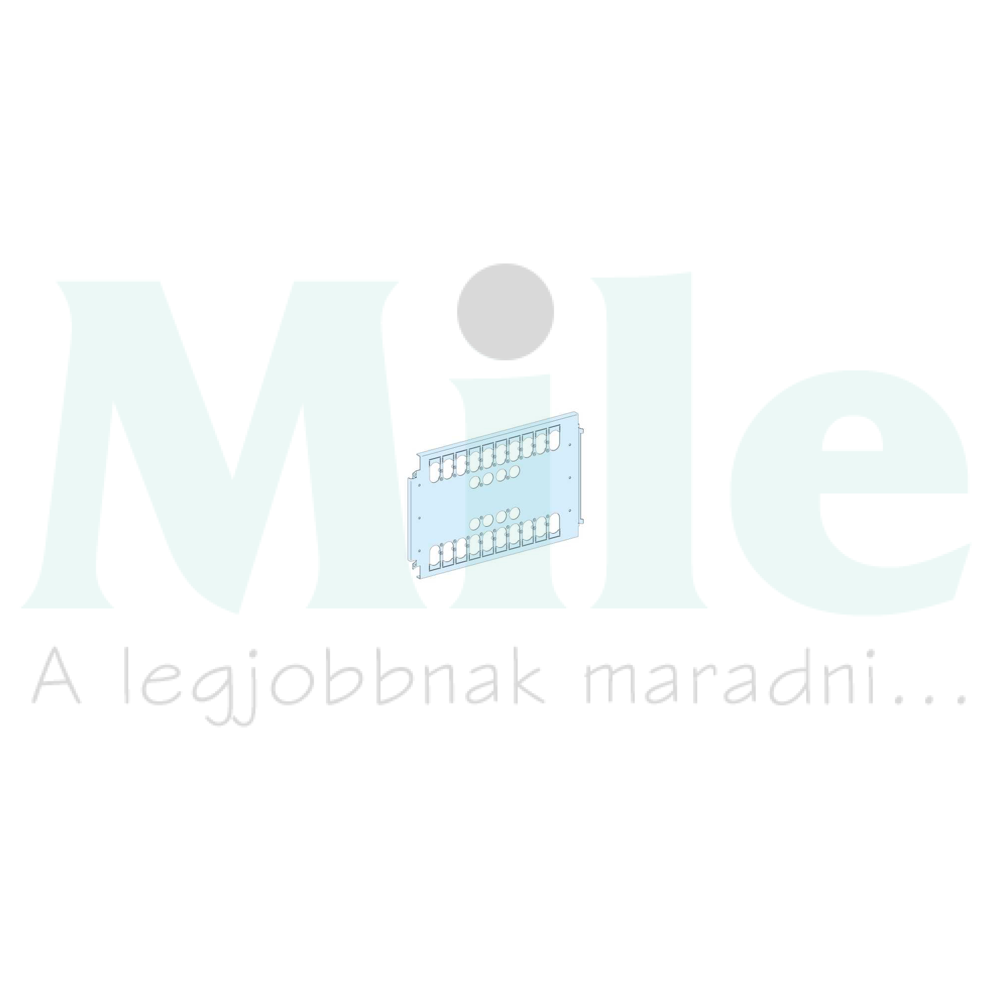 Szerelőlemez függőleges fix 3x4P vagy 4x3P NS250-hez acél 145mm-ma 650mm-sz Prisma P Schneider