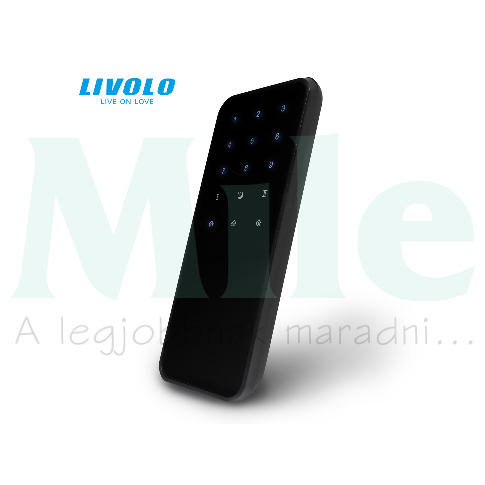 Távirányító kézi 433MHz 27csatorna rádiófrekvenciás (RF) fekete C7 LIVOLO