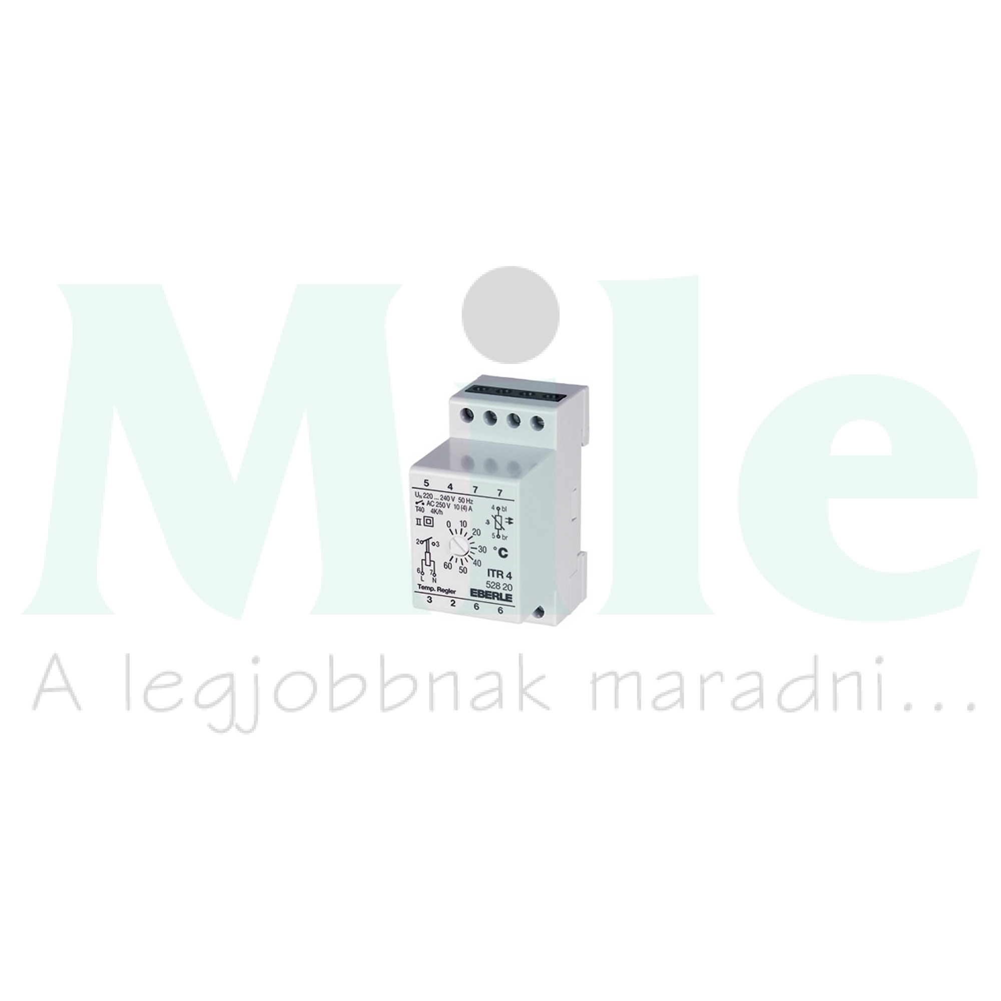 Termosztát sorolható fűtés 0-40°C 10A 240V záró ITR-4 EBERLE