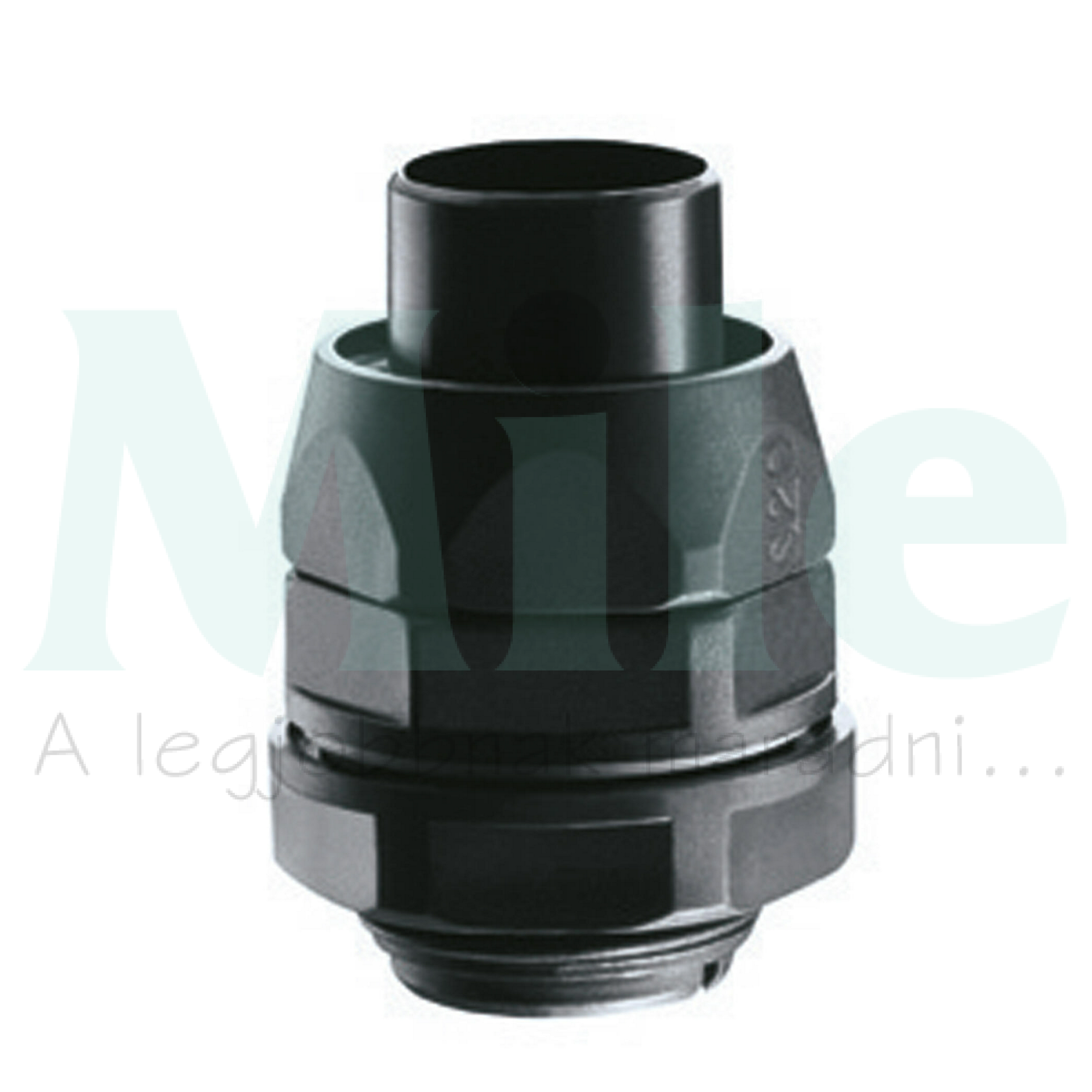 Tömszelence d25mm-Diflex csőhöz UV-álló 32mm-átmérő M32x1.5 egyenes IP54 fekete DF GEWISS