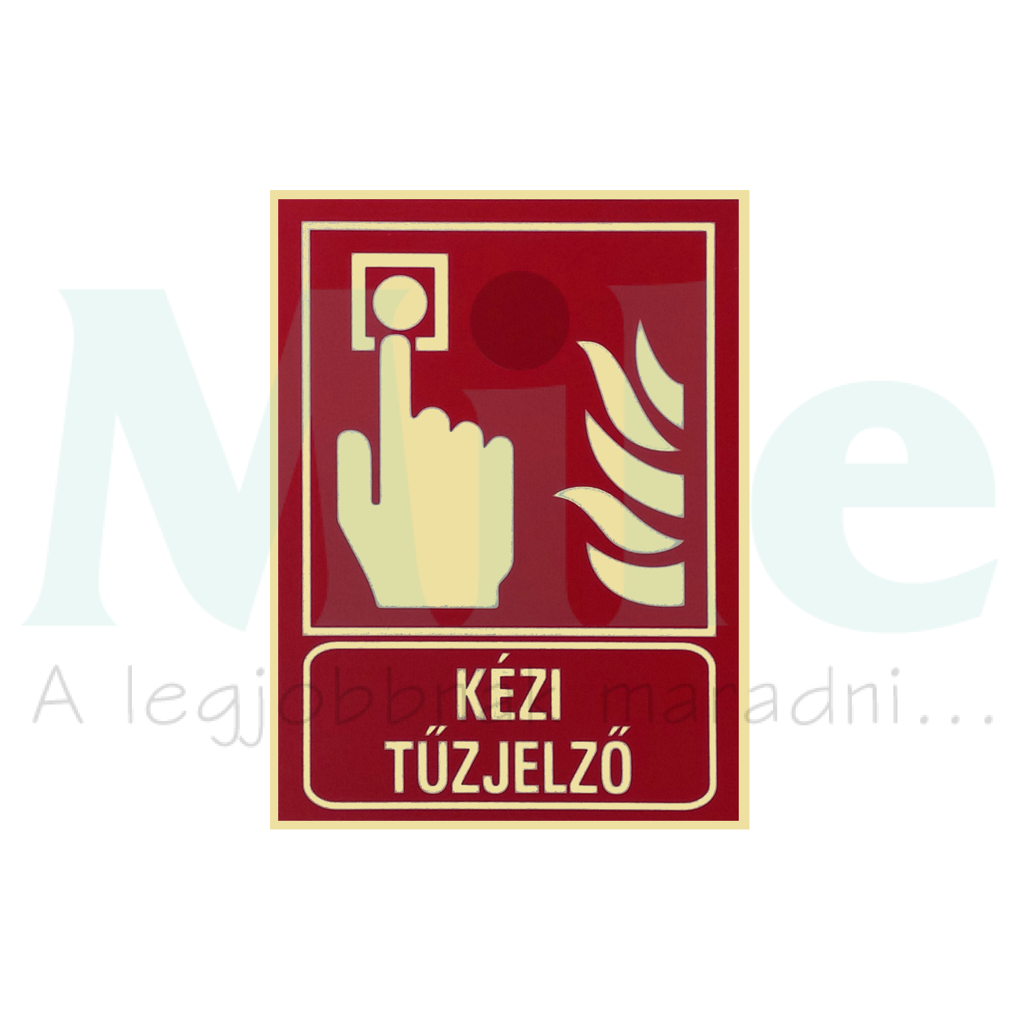 Utánvilágító tábla kézi jelzésadóhoz öntapadó PVC +felirat 150x200mm  UTCF