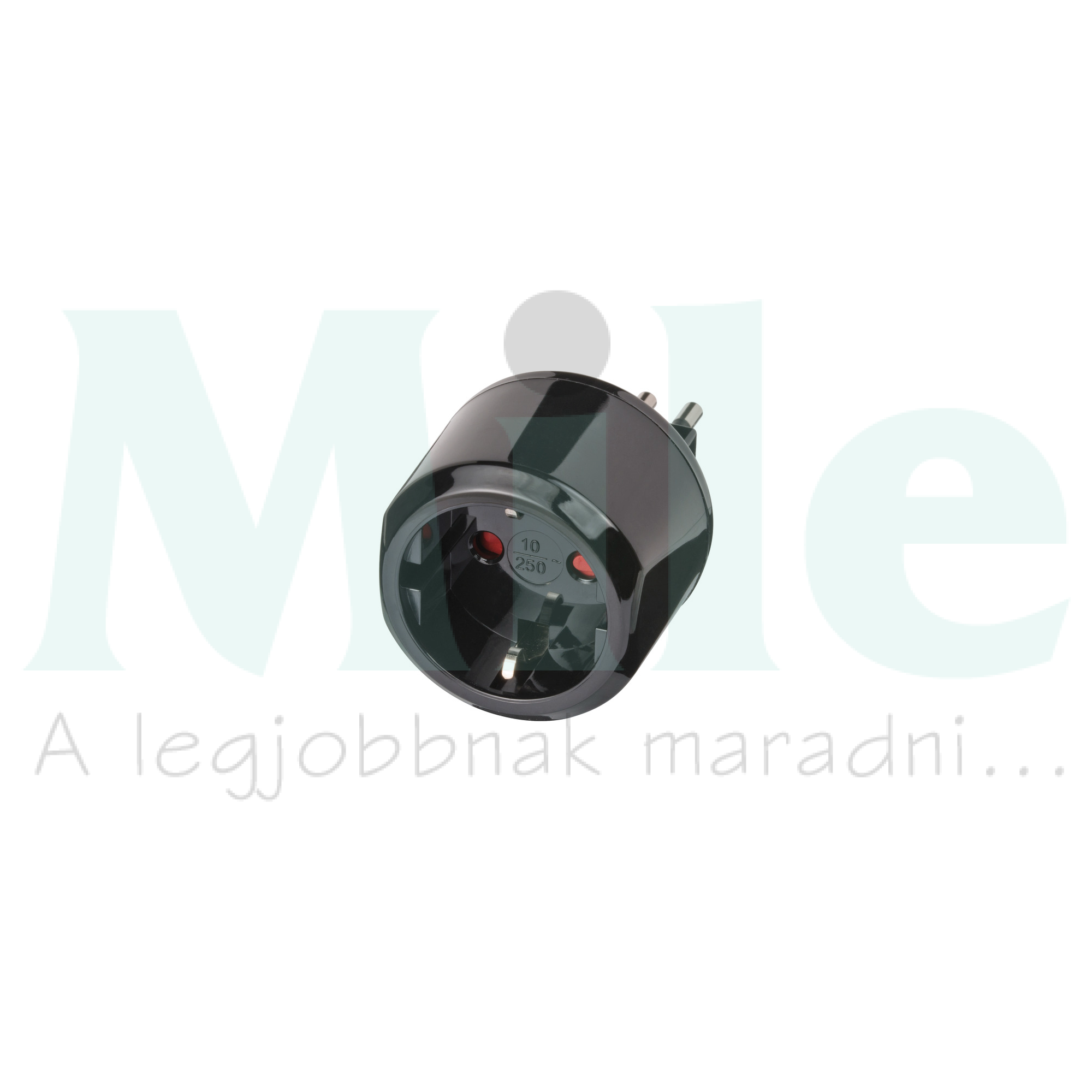 Utazó adapter IT(L)->DIN(F) fekete 10A 250V LECTRA