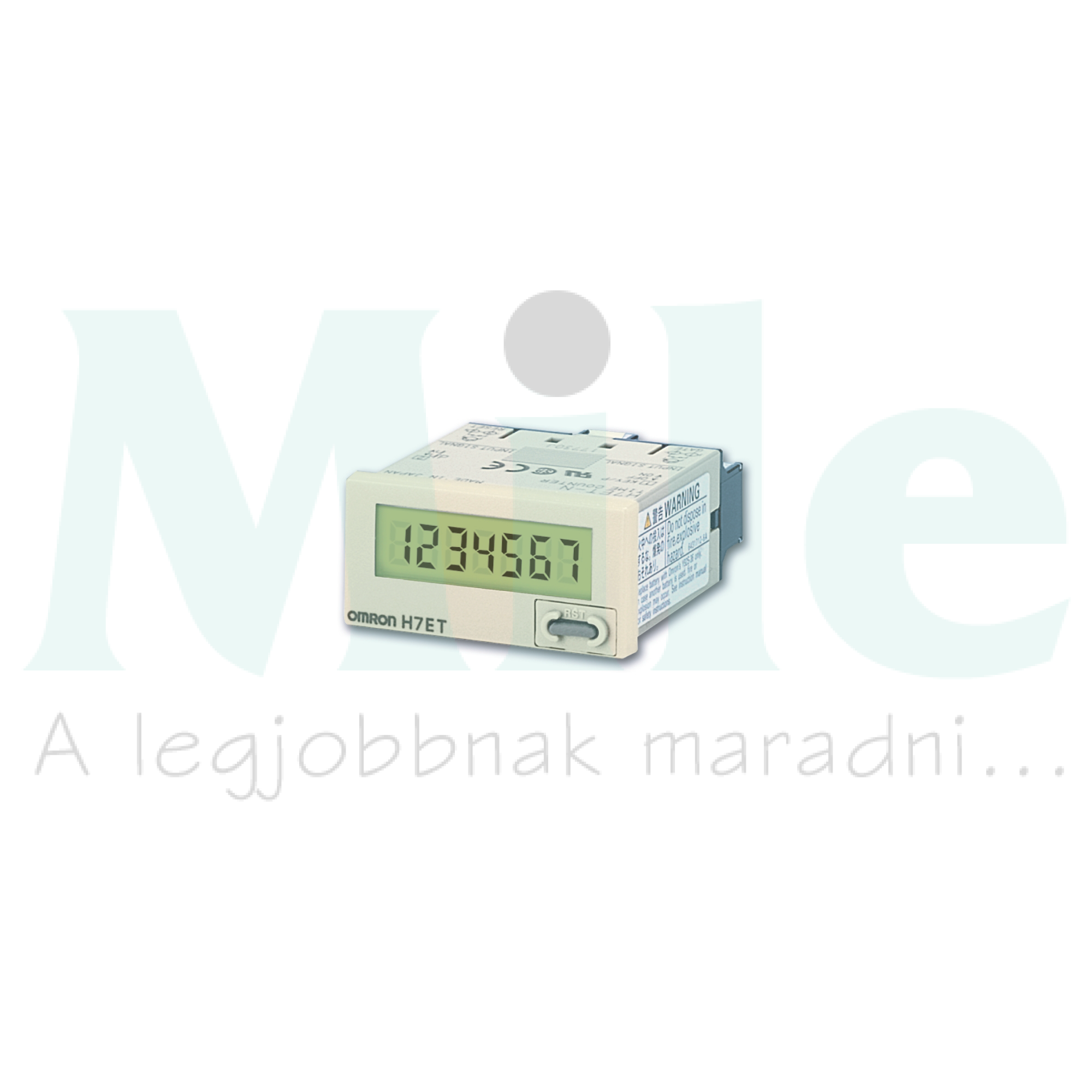 Üzemóraszámláló előlapba ütésálló digitális kvarc 7digit 24V/ AC/DC 999999.9h H7ET-NFV OMI OMRON