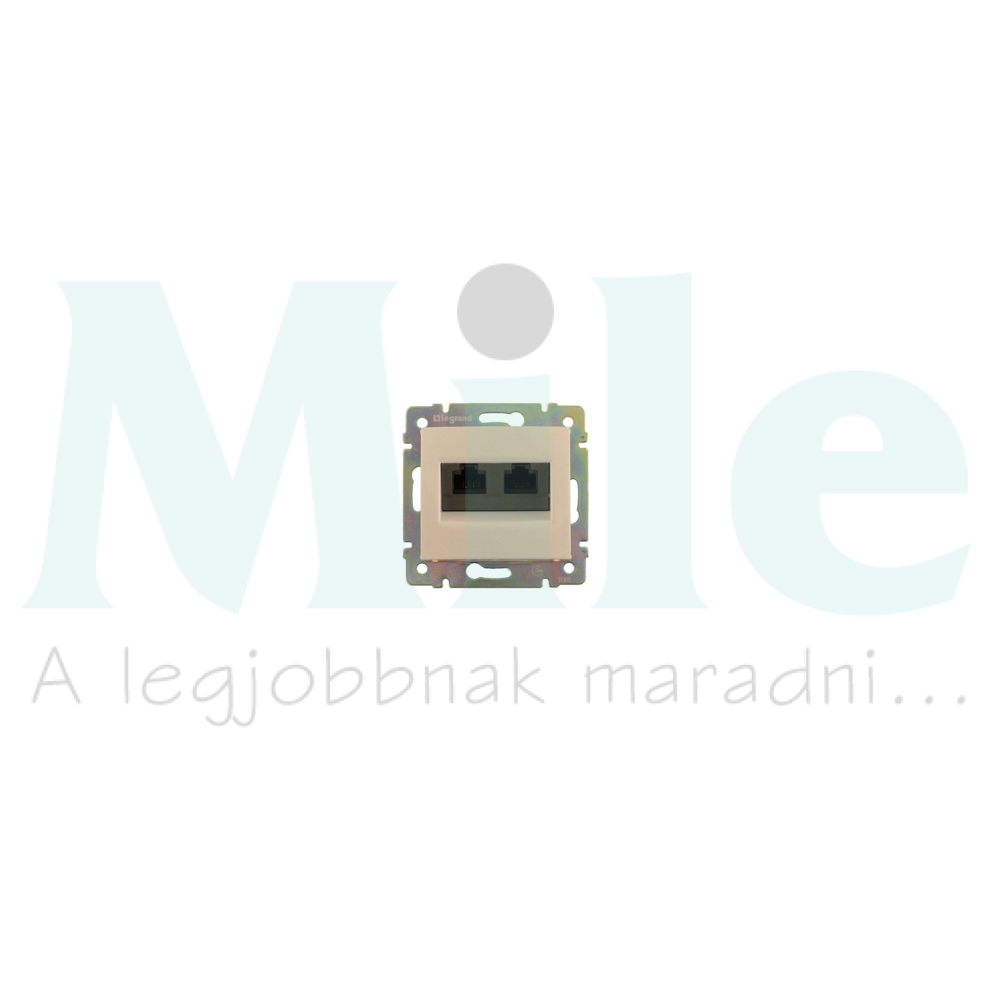 Valena adatcsatlakozó dugalj FTP 2xRJ45 8(8) Cat6 elefántcsont csavaros LEGRAND