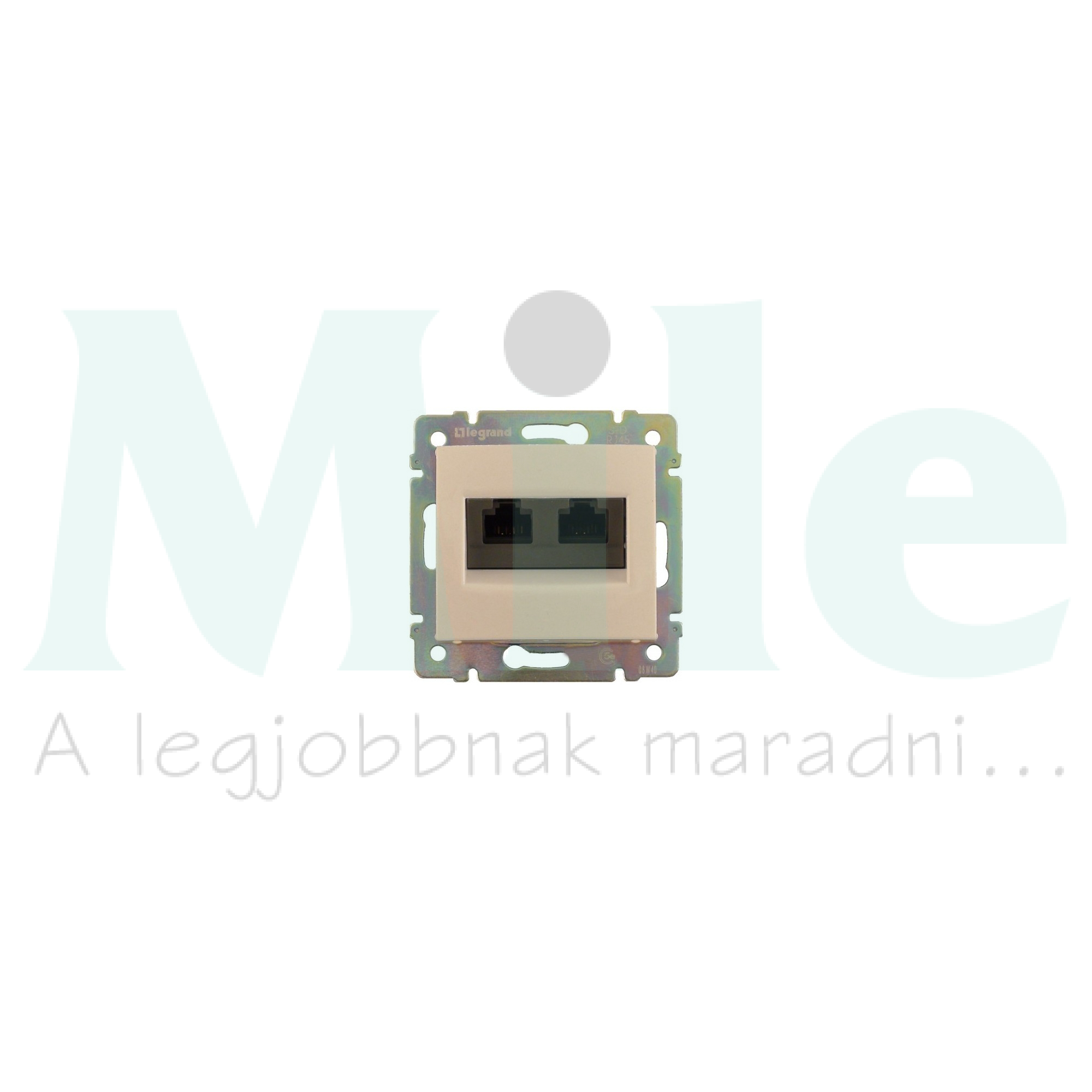 Valena adatcsatlakozó dugalj STP 2xRJ45 8(8) Cat6 elefántcsont csavaros LEGRAND