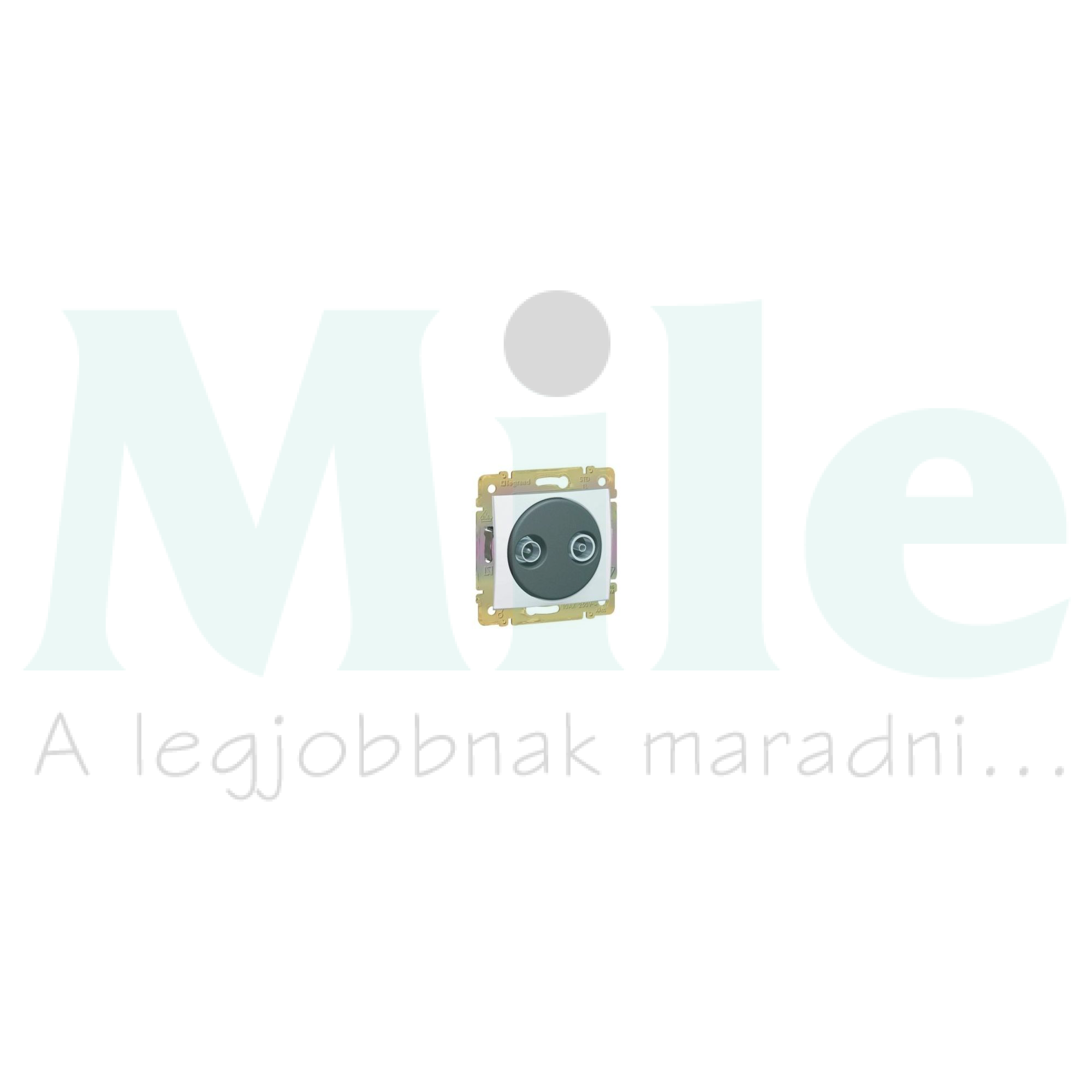 Valena antenna aljzat TV-R süllyesztett fehér 2-kimenet átmenő 14dB/860MHz LEGRAND