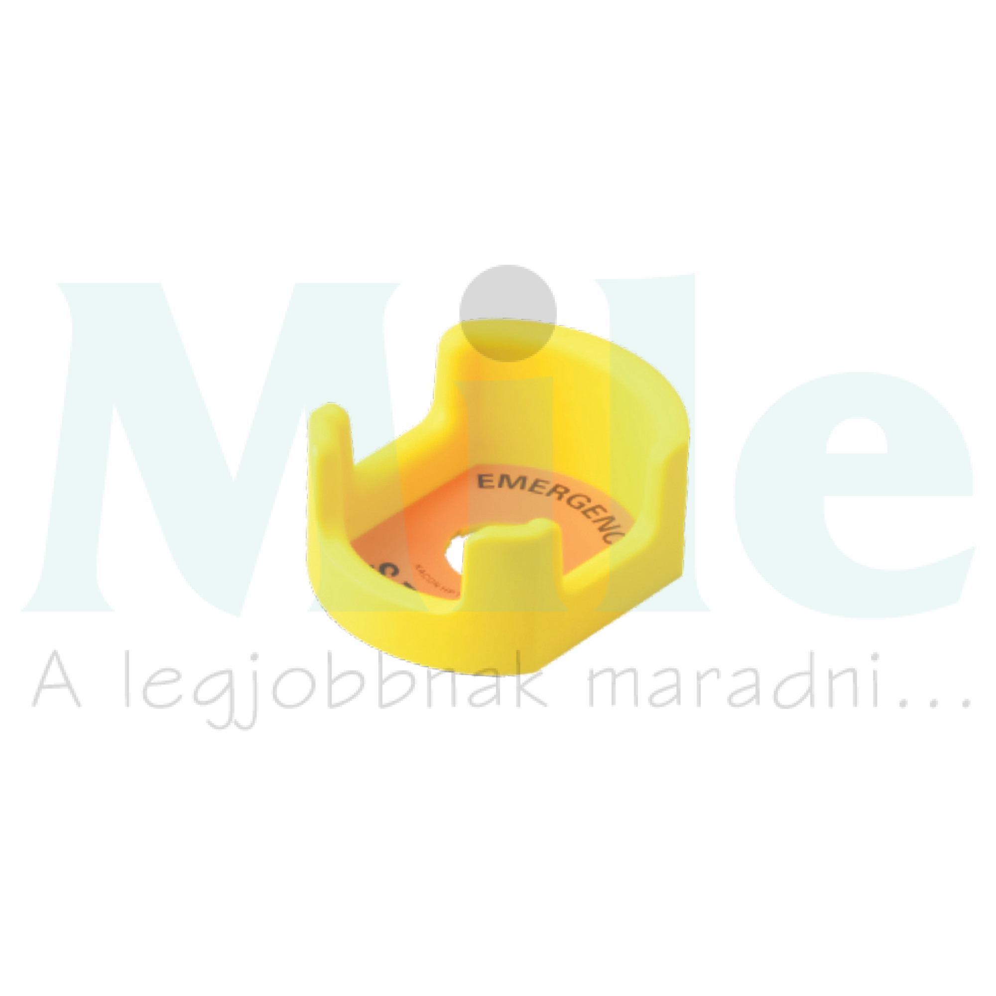 Védőgallér nyomógombhoz d38mm h80mmm sárga íves TRACON