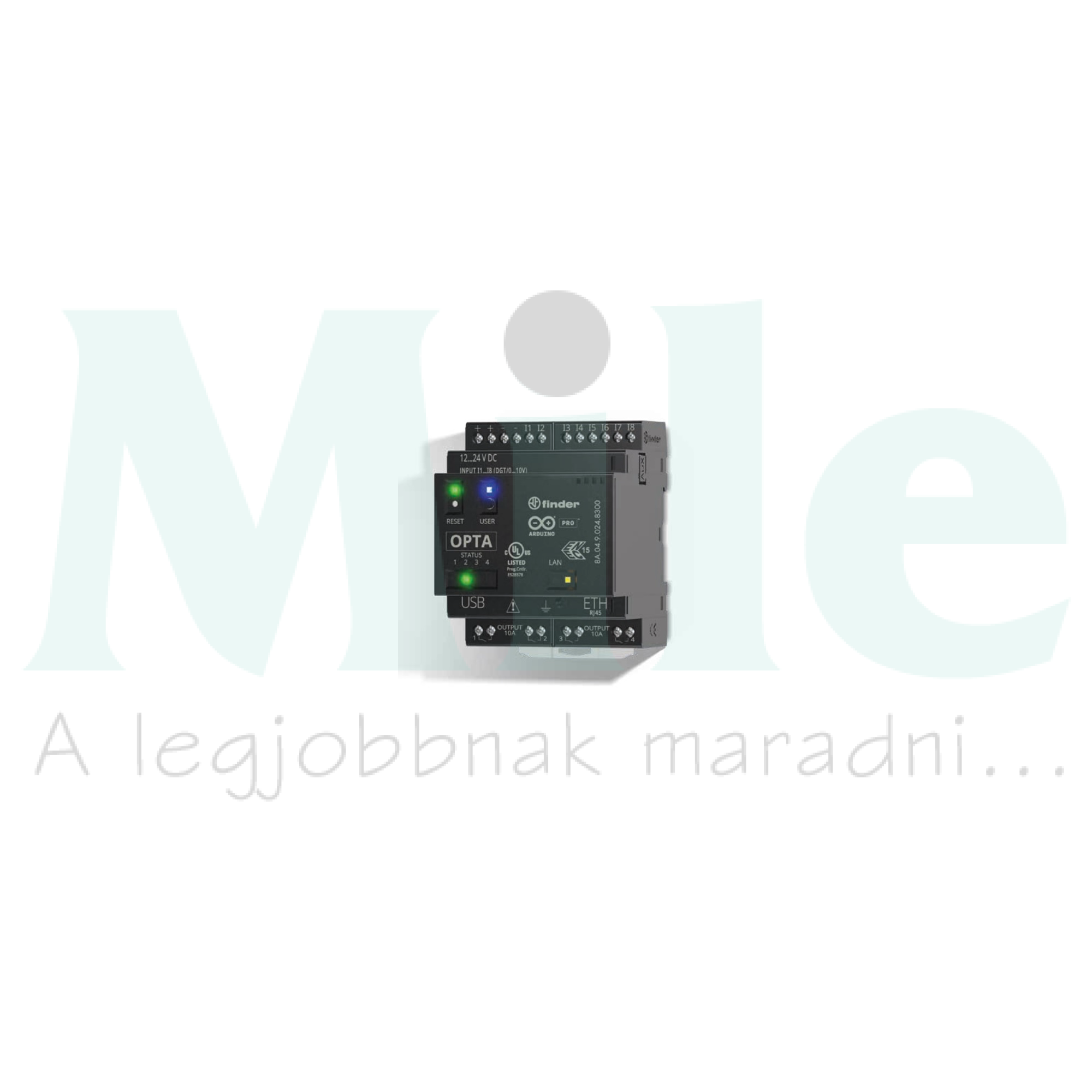 Vezérlőrelé OPTA Lite Arduino IDE Ethernet 8A/DI 4DO /relé 12-24V/DC 8A.04.9.024.8300 FINDER