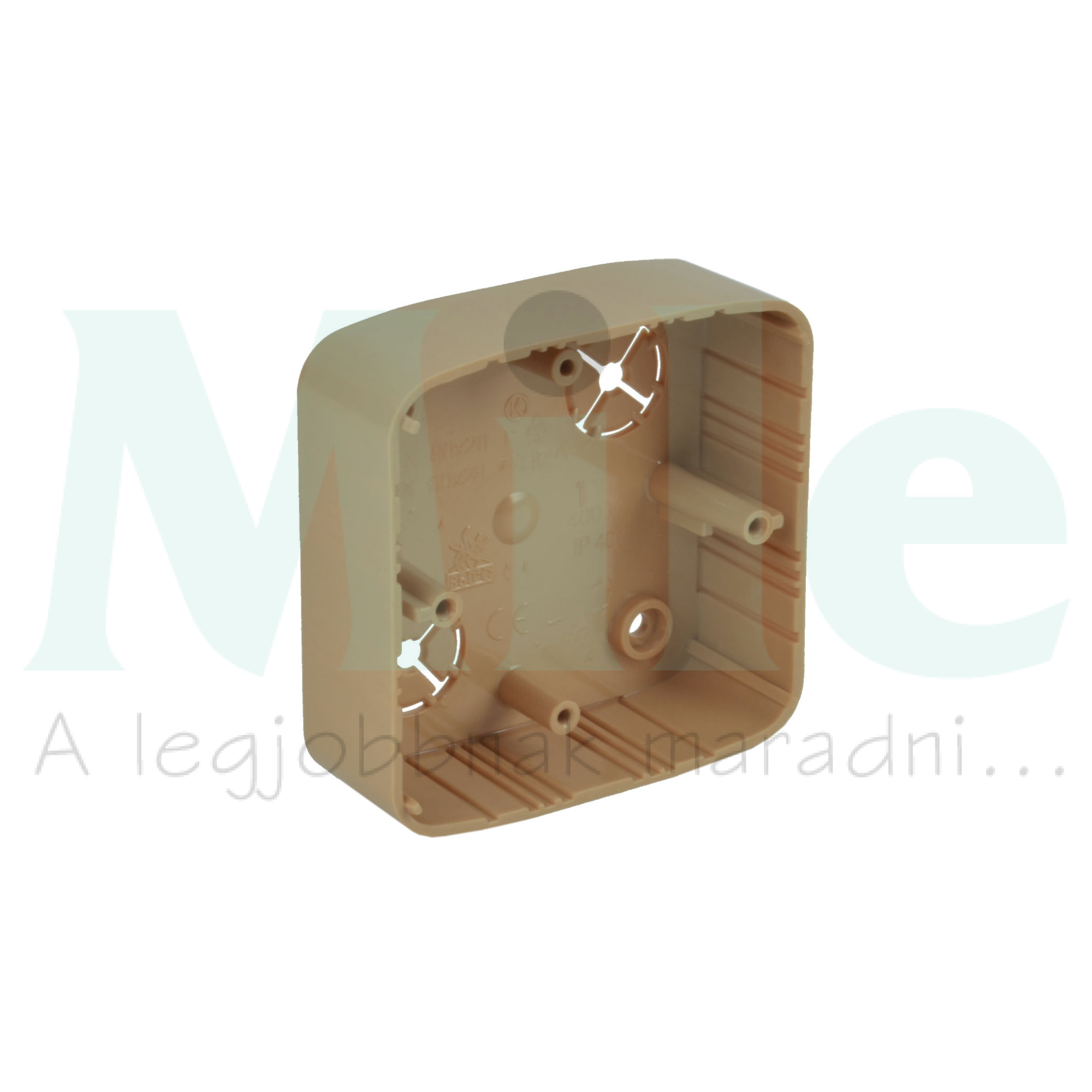 Vezetékcsatorna elosztódoboz rózsaszín nyírfa műanyag 80.5mm x 80.5mm x 28mm LK KOPOS