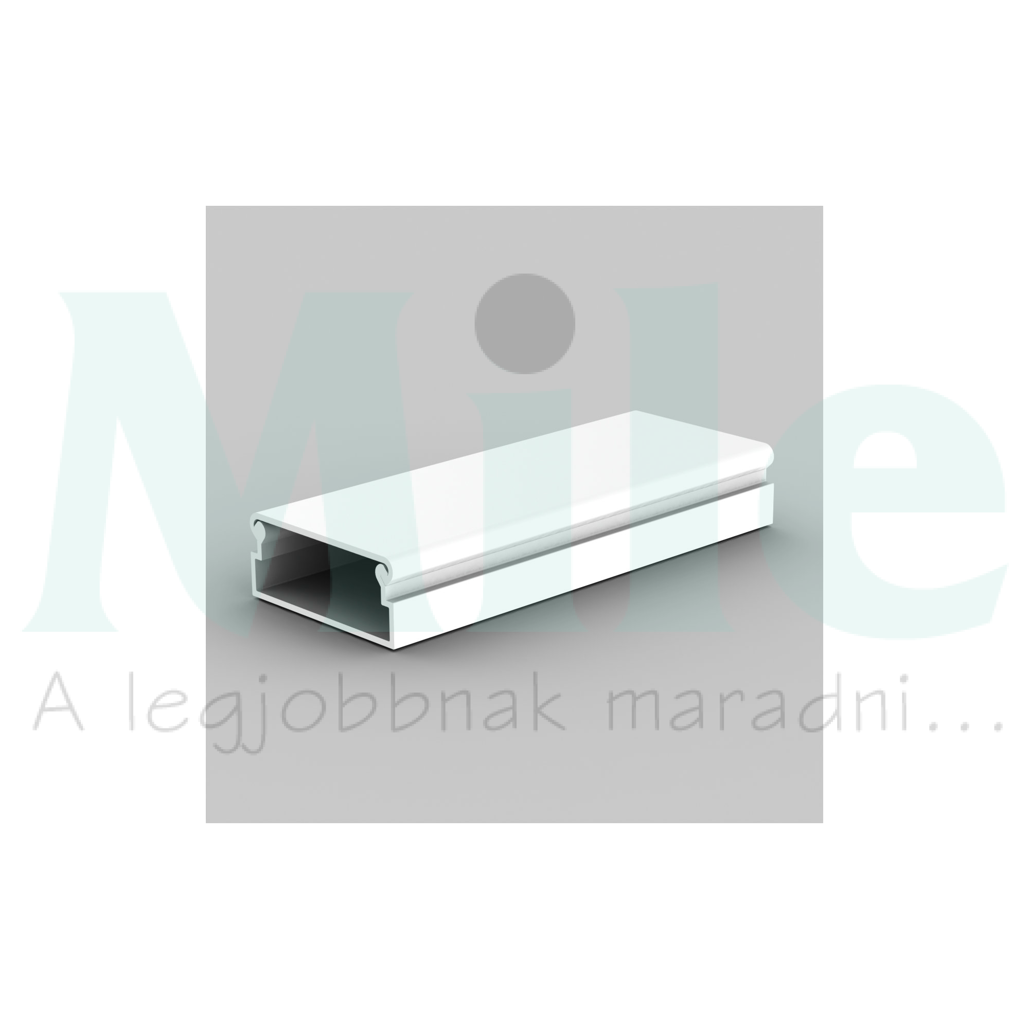 Vezetékcsatorna öntapadós műanyag 40mm x 16.5mm x 2000mm fényesfehér LV KOPOS