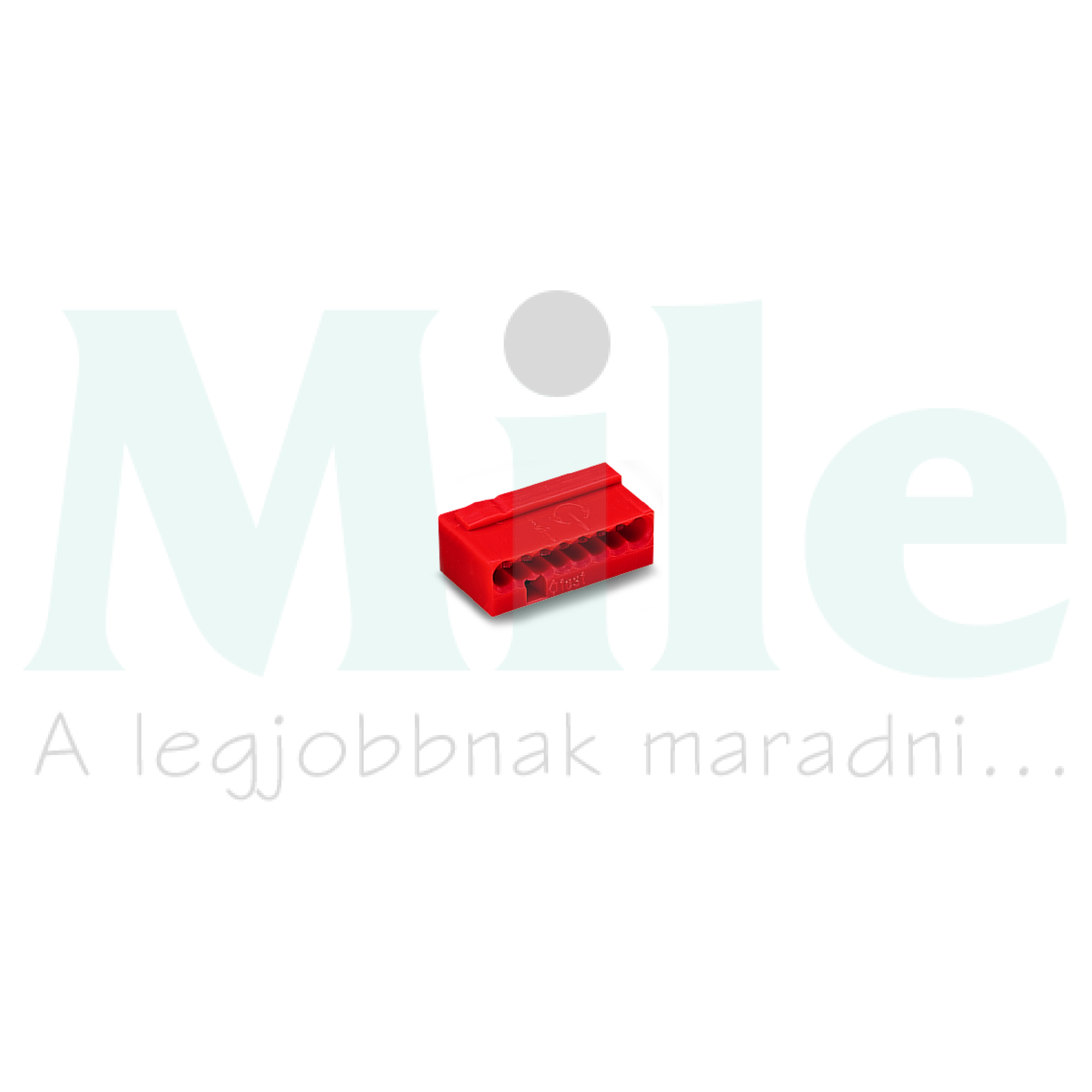 Vezetékösszekötő 8-pólus 6A 100V piros Micro WAGO