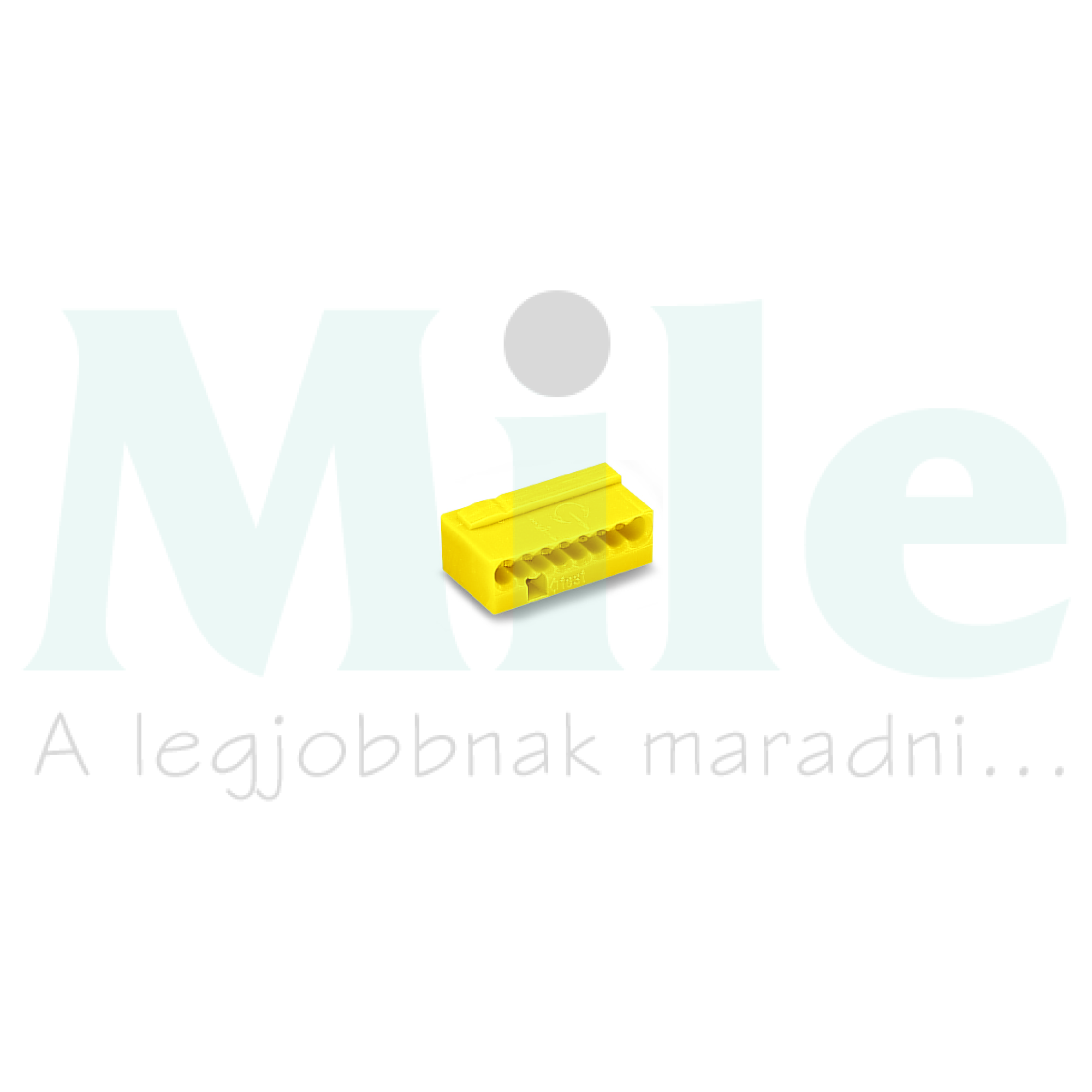 Vezetékösszekötő 8-pólus 6A 100V sárga Micro WAGO